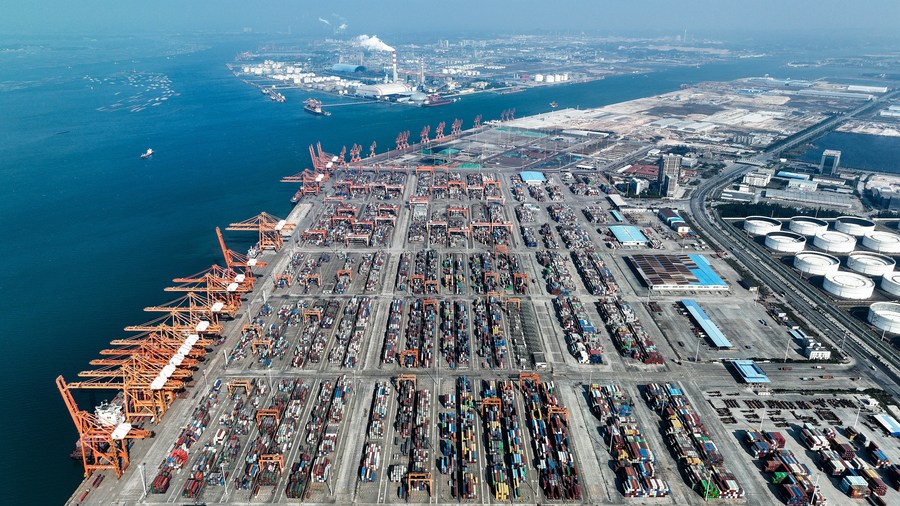 The container terminal at Qinzhou Port in south China's Guangxi Zhuang Autonomous Region, February 25, 2023. /Xinhua