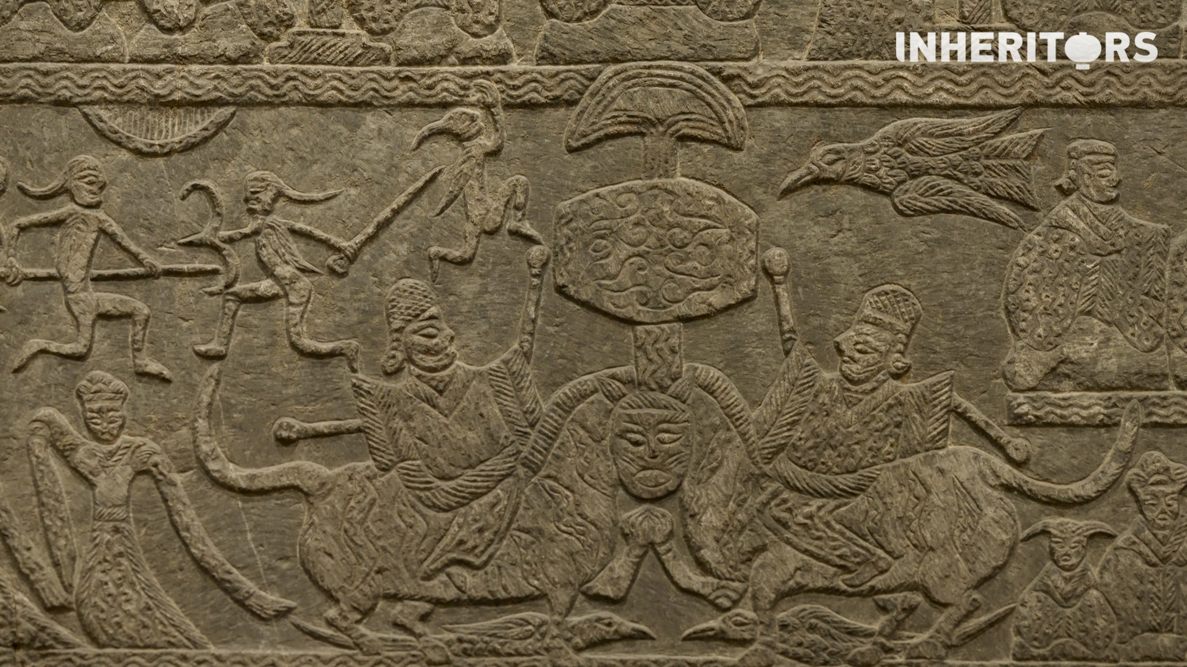 A view of the stone reliefs and rubbings housed at the Luoyang Han Dynasty Art Museum in central China's Henan Province /CGTN