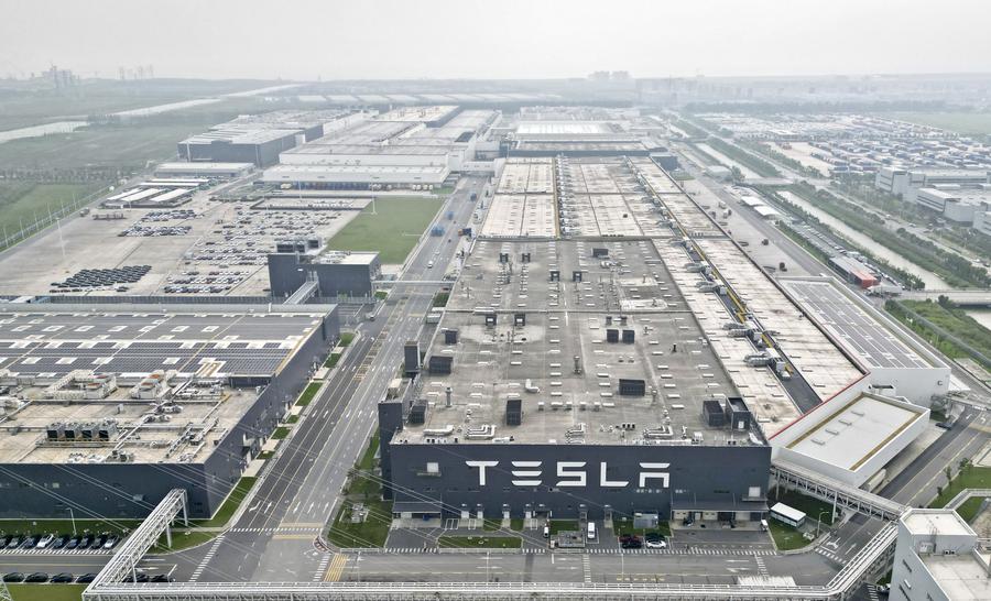 The Tesla Gigafactory in the Lingang new area of the China (Shanghai) Pilot Free Trade Zone in east China's Shanghai, September 26, 2023. /Xinhua