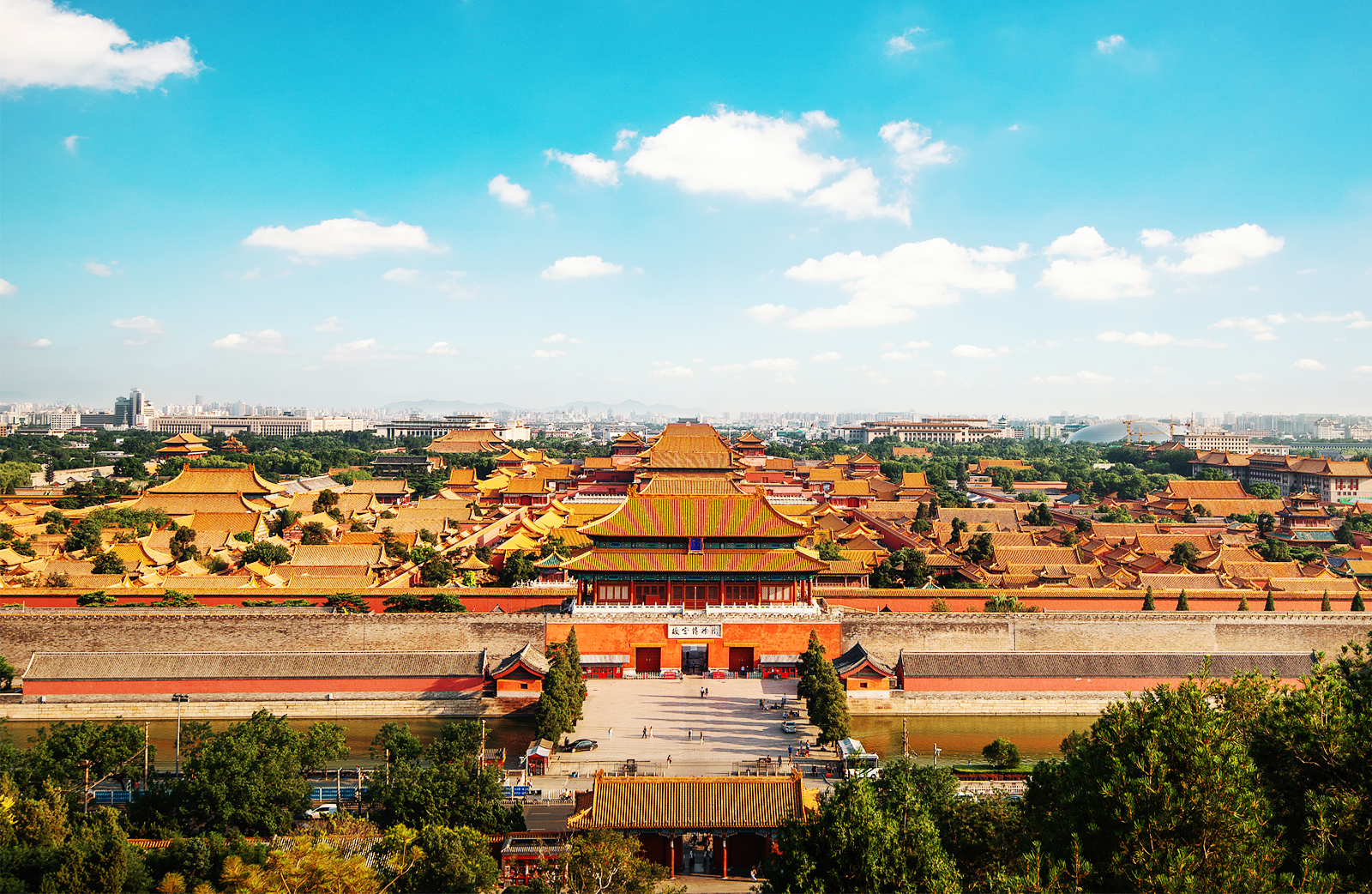 An aerial view of the Palace Museum, also known as the Forbidden City, situated along the Beijing Central Axis. /CFP