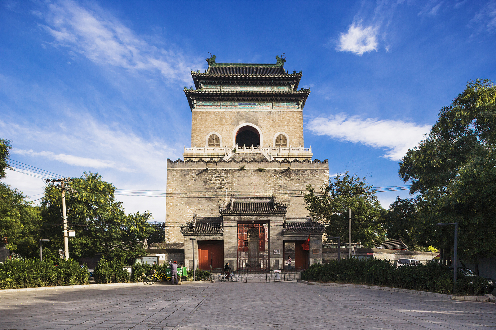 A file photos shows the Bell Tower at the northern end of the Beijing Central Axis. /CFP