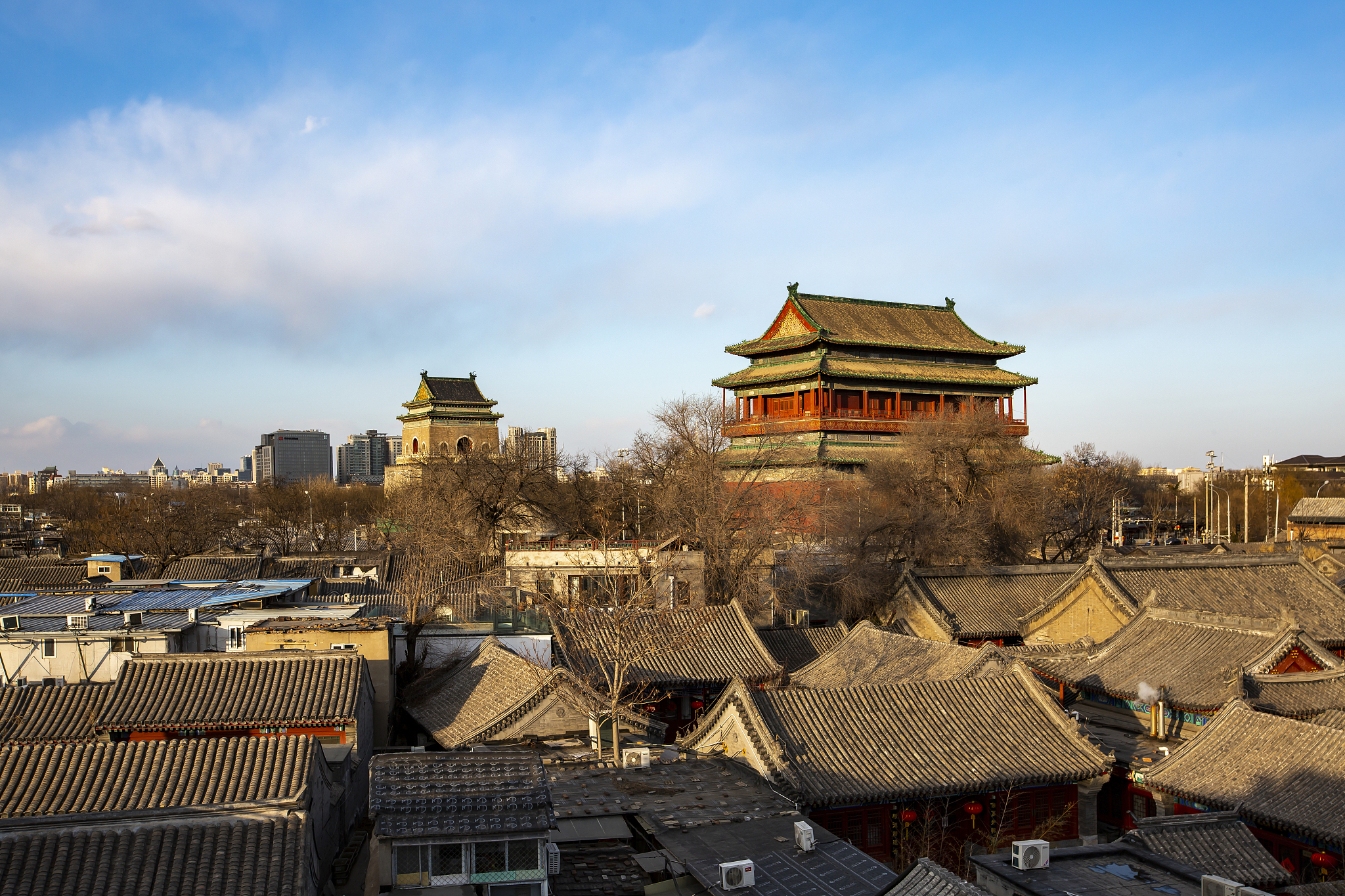 The Drum Tower and Bell Tower in Beijing. /CFP