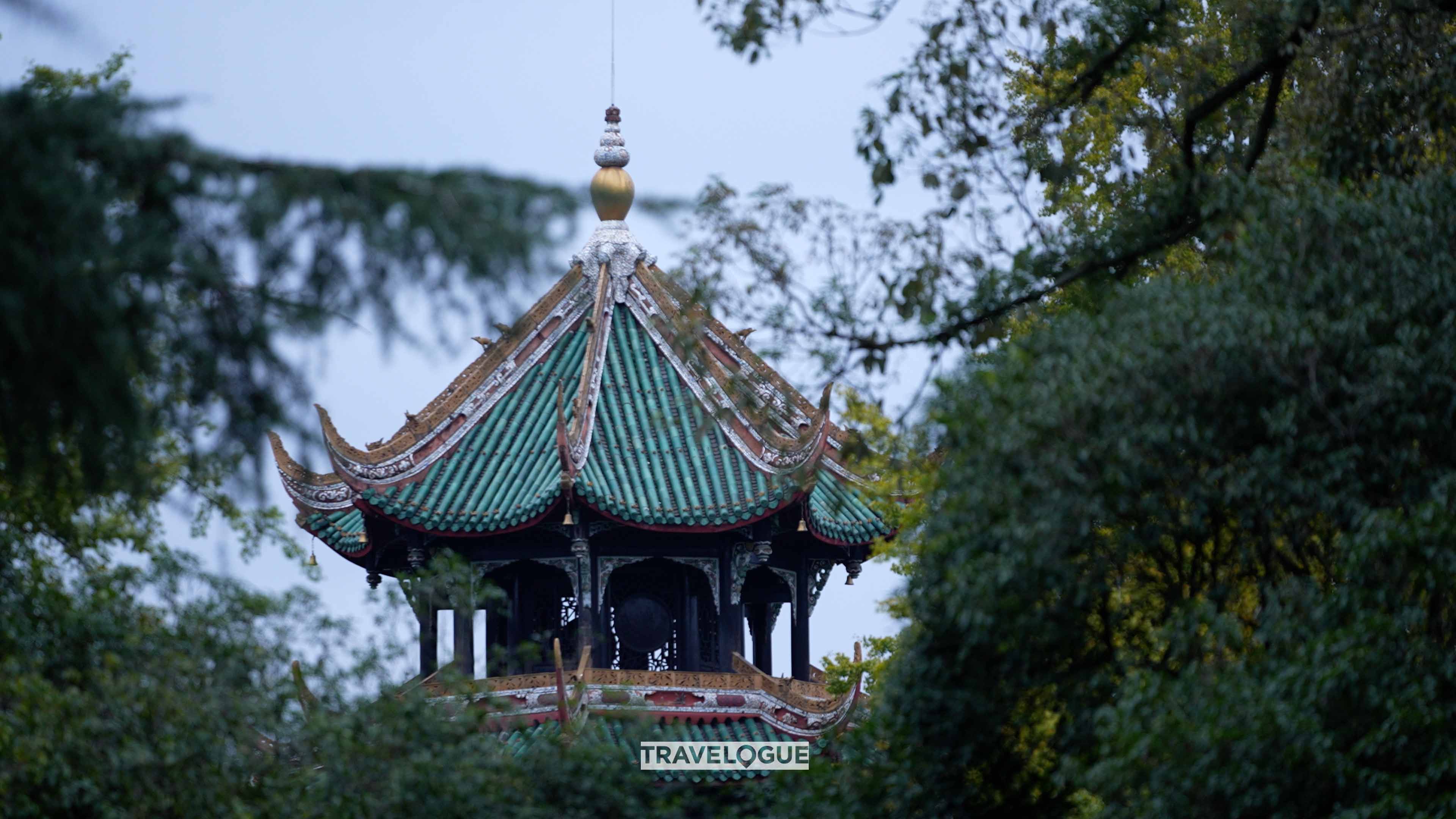 The tallest pavilion at Wangjianglou Park was once the highest point in Chengdu, Sichuan Province. /CGTN