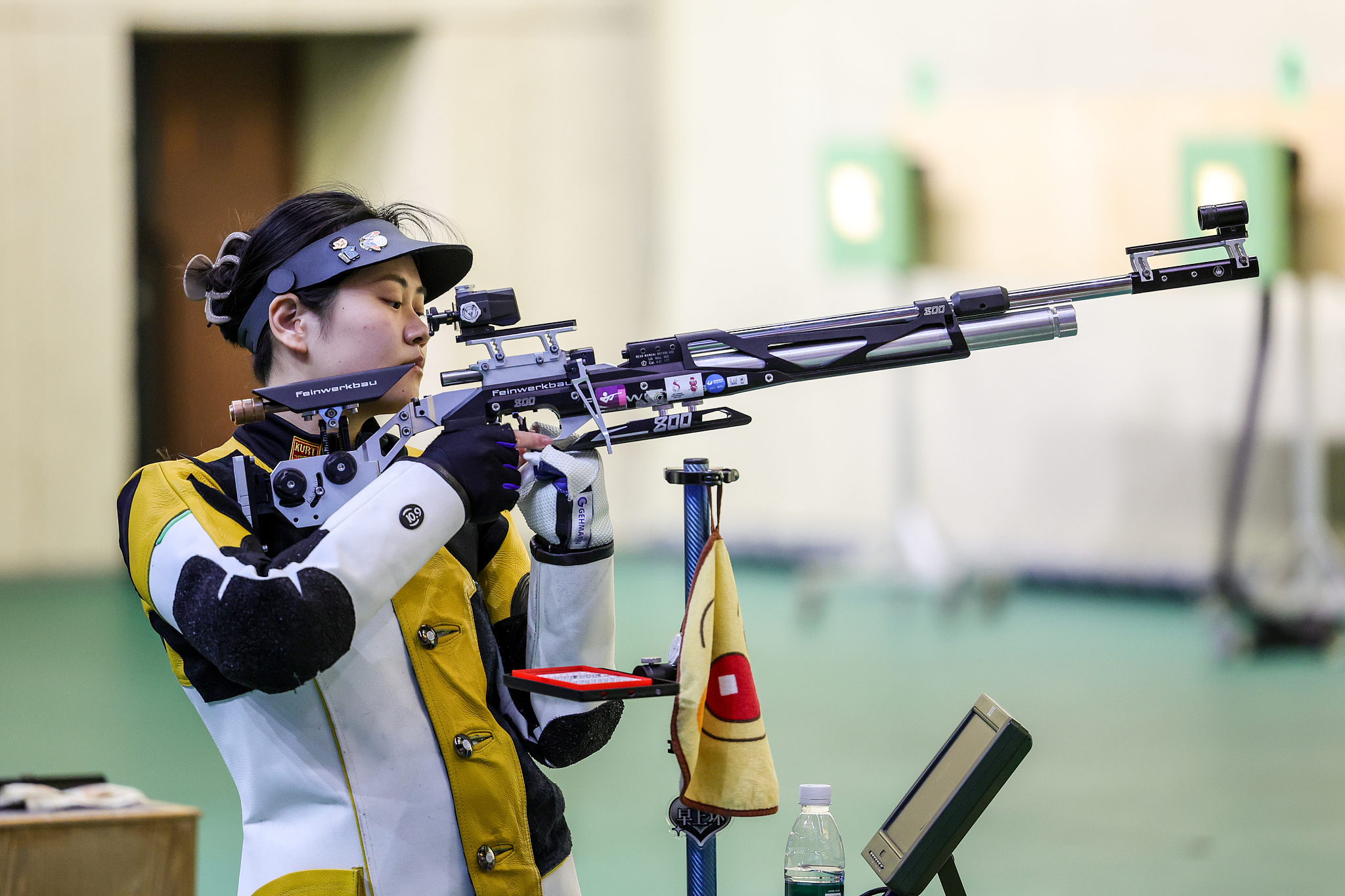 Han Jiayu of China shoots during practice in Beijing, April 17, 2024. /CFP