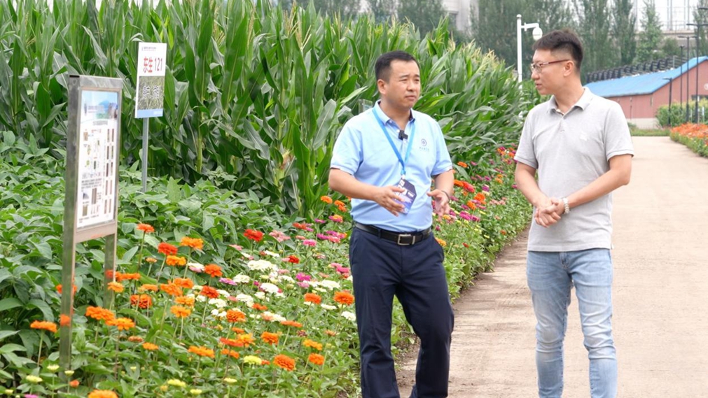 Li Lujun (L), vice president of the Northeast Institute of Geography and Agroecology, CAS, talks with a CGTN reporter. /CGTN