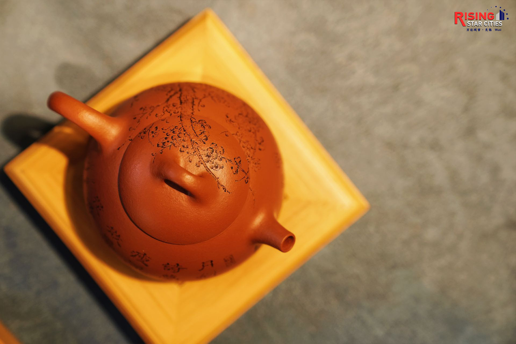 A Yixing zisha, or purple clay, teaware item is seen on July 24, 2024. /CGTN