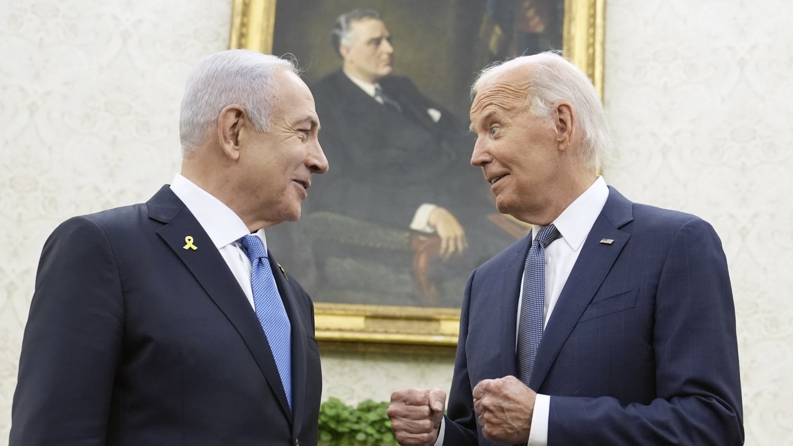 U.S. President Joe Biden meets with lsraeli Prime Minister Benjamin Netanyahu in the Oval office of the White House in Washington D.C., U.S., July 25, 2024. /AP