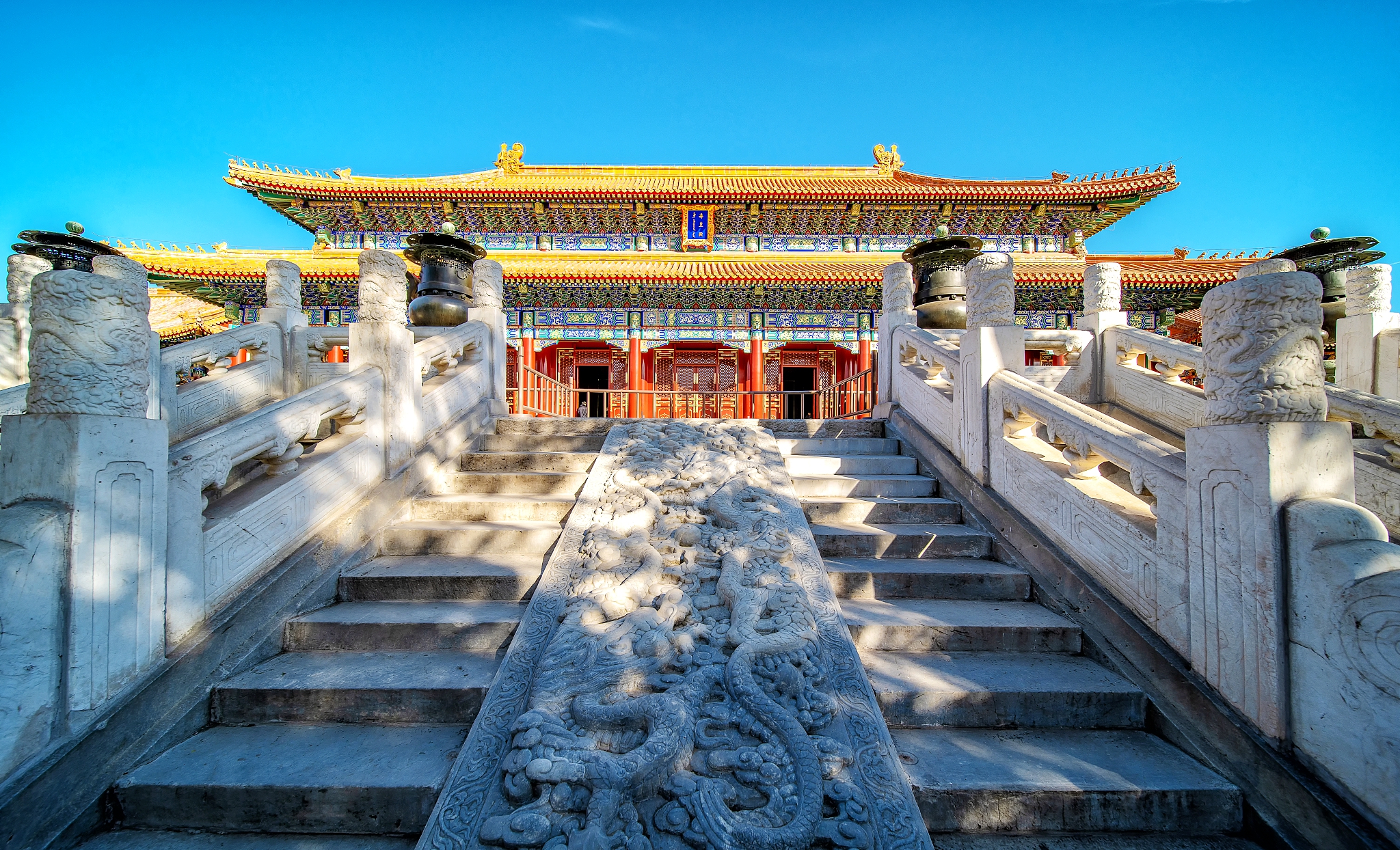 A file photo shows Shouhuang Palace in Jingshan Park, situated along the Beijing Central Axis. /CFP