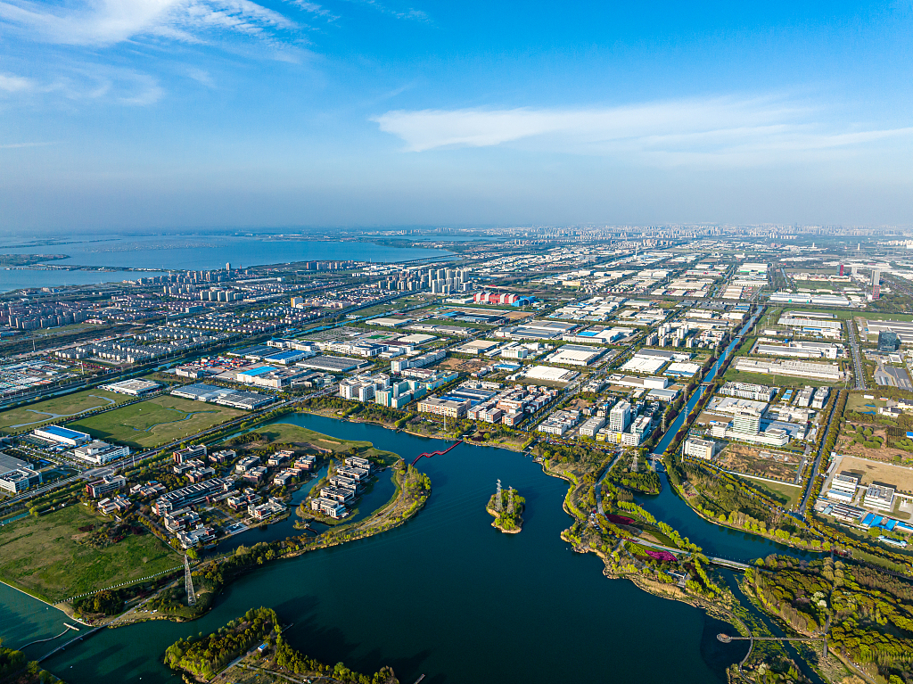 A bird's-eye view of an industrial park in east China. /CFP