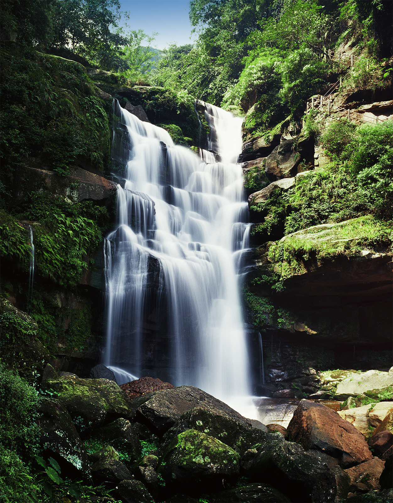 A view of Tiantai Mountain Scenic Area in Qionglai, Chengdu, Sichuan Province. /Photo provided to CGTN