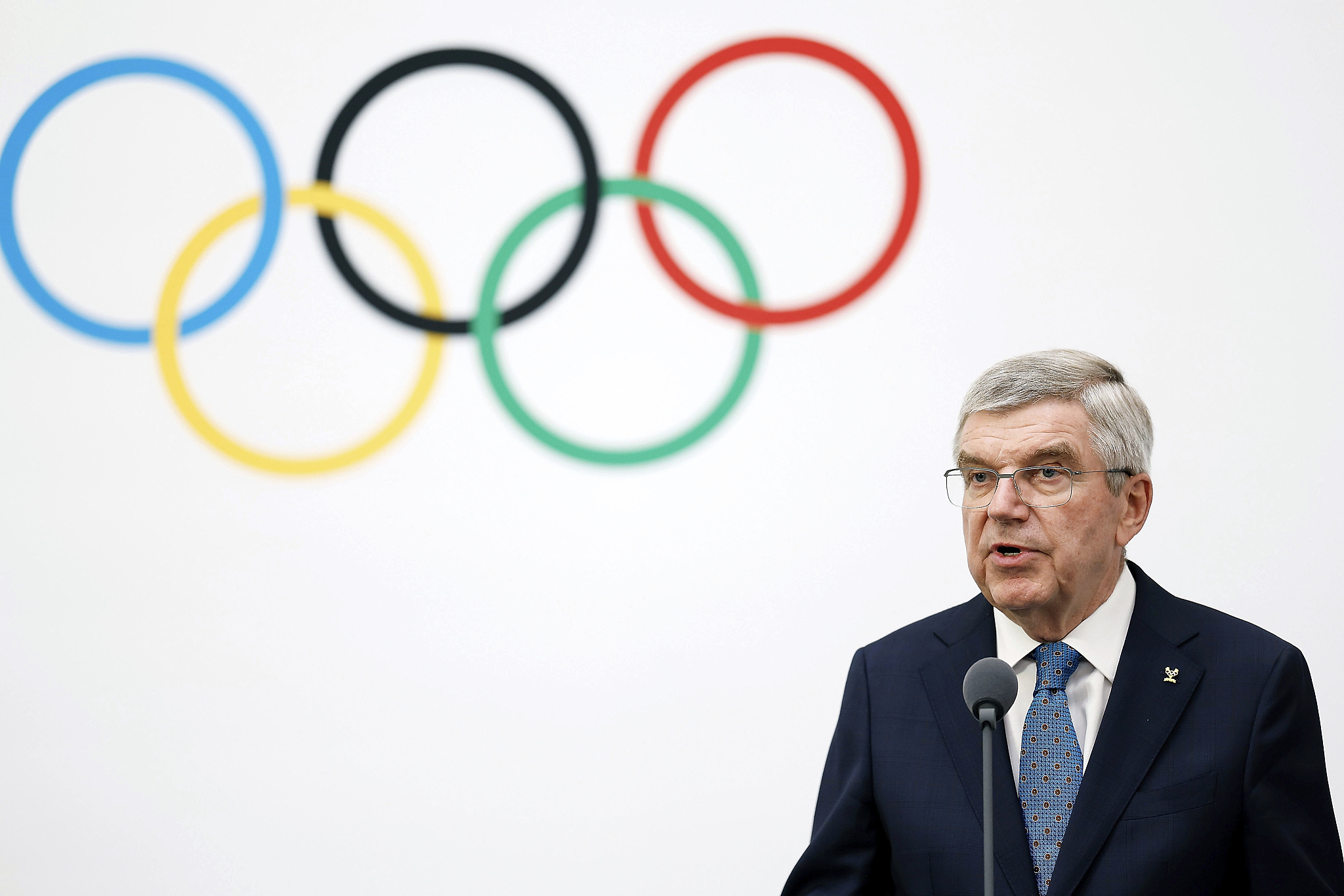 IOC President Thomas Bach speaks ahead of the opening ceremony of the 2024 Summer Olympic Games in Paris, France, July 26, 2024. /CFP