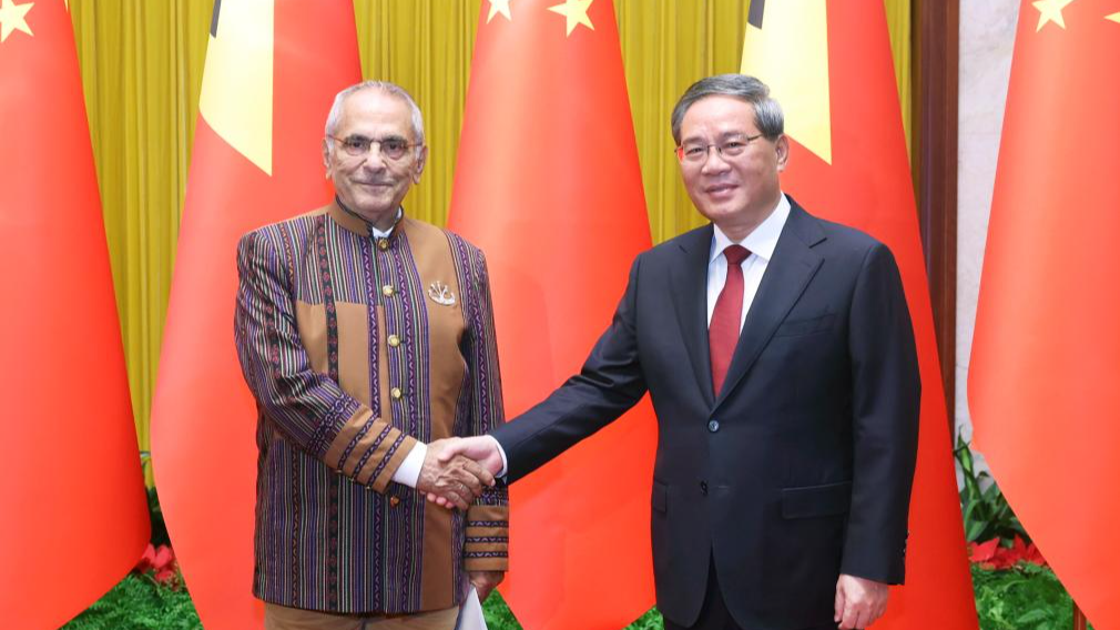 Chinese Premier Li Qiang meets with President of the Democratic Republic of Timor-Leste Jose Ramos-Horta, who is on a state visit to China, at the Great Hall of the People, Beijing, capital of China, July 28, 2024. /Xinhua