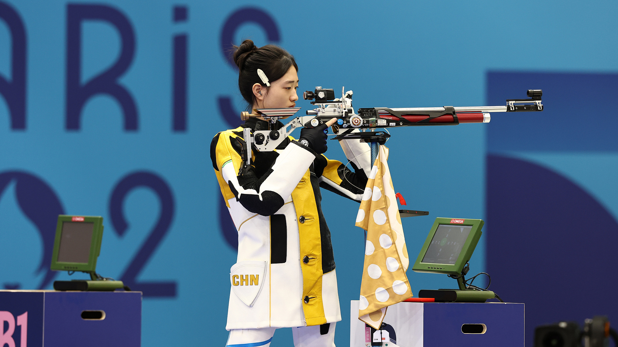 China's Huang Yuting secures silver in women's 10m air rifle in Paris