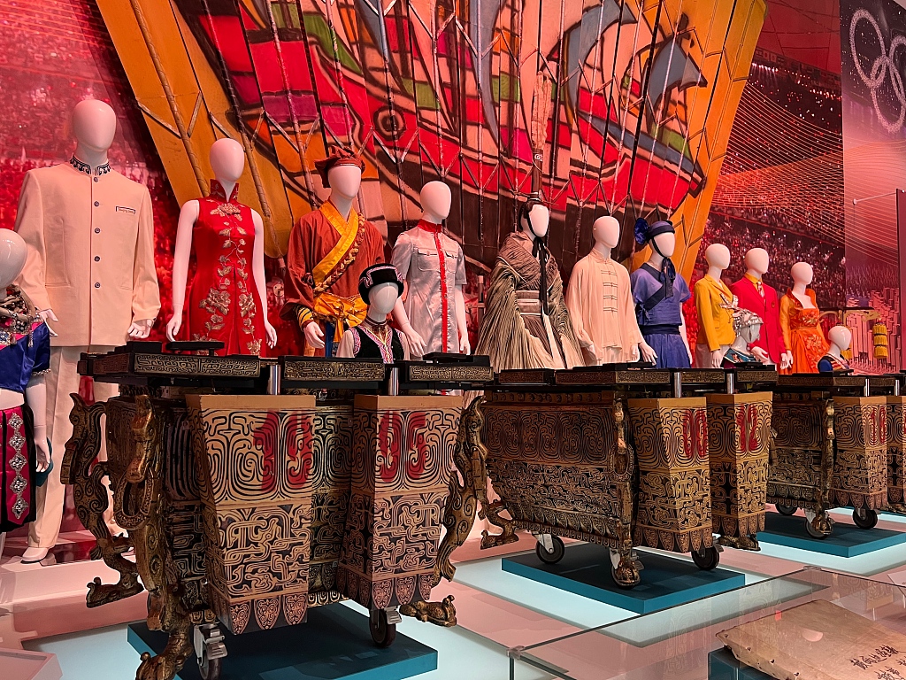 Exhibits are seen on display at the Beijing Olympic Museum on July 27, 2024. /CFP