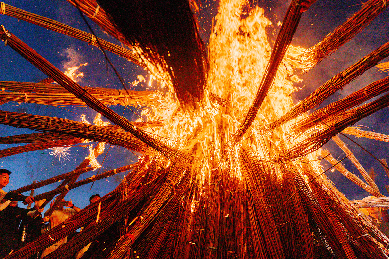 People celebrate the Torch Festival in Butuo County, Liangshan Yi Autonomous Prefecture, Sichuan Province on July 22, 2024. /IC