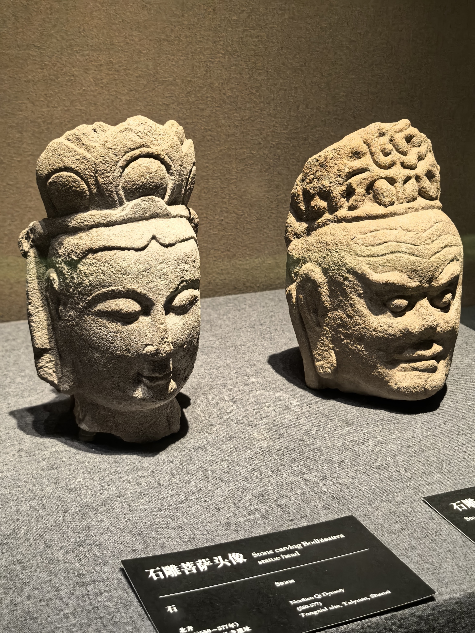 Statues of Buddha heads are pictured on July 28, 2024 at the Chinese Archaeological Museum in Beijing. /CFP