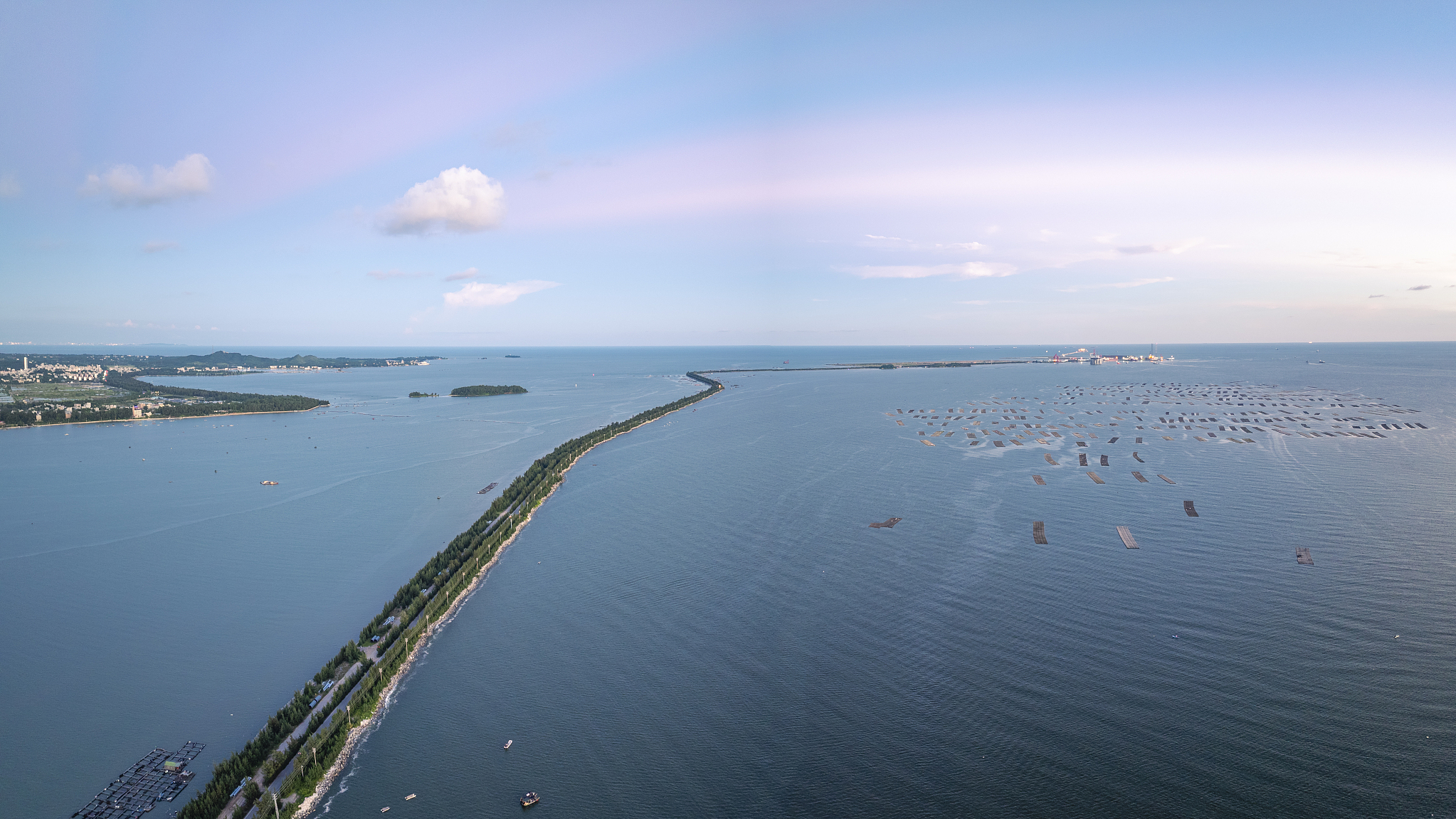 The road linked to Qinzhou Port, which was built only to separate the industrial zone from the habitat of endangered Chinese white dolphins in Qinzhou, south China's Guangxi Zhuang Autonomous Region, July 7, 2024. /CFP