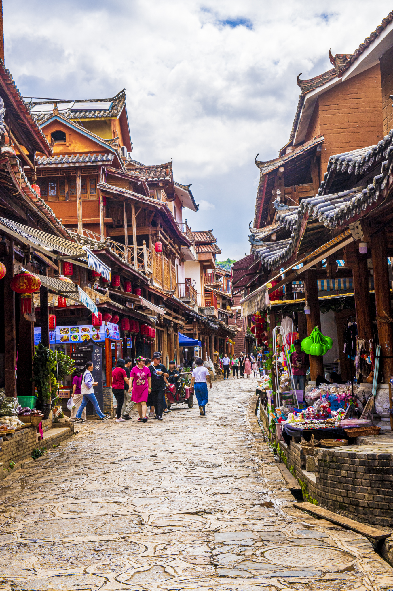 A street of Xianrendong Village in Yunnan Province is pictured on July 6, 2024. /CFP 