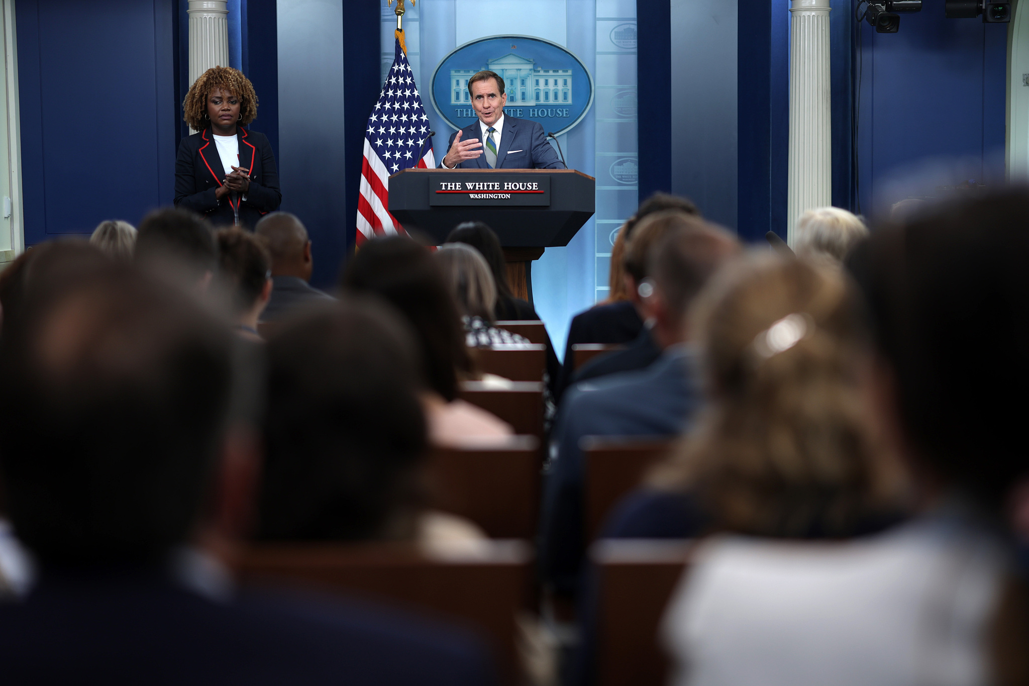U.S. National Security Communications Advisor John Kirby speaks during a daily press briefing and denies U.S. involvement in the killing of Hamas leader Ismail Haniyeh, Washington, D.C., July 31, 2024. /CFP