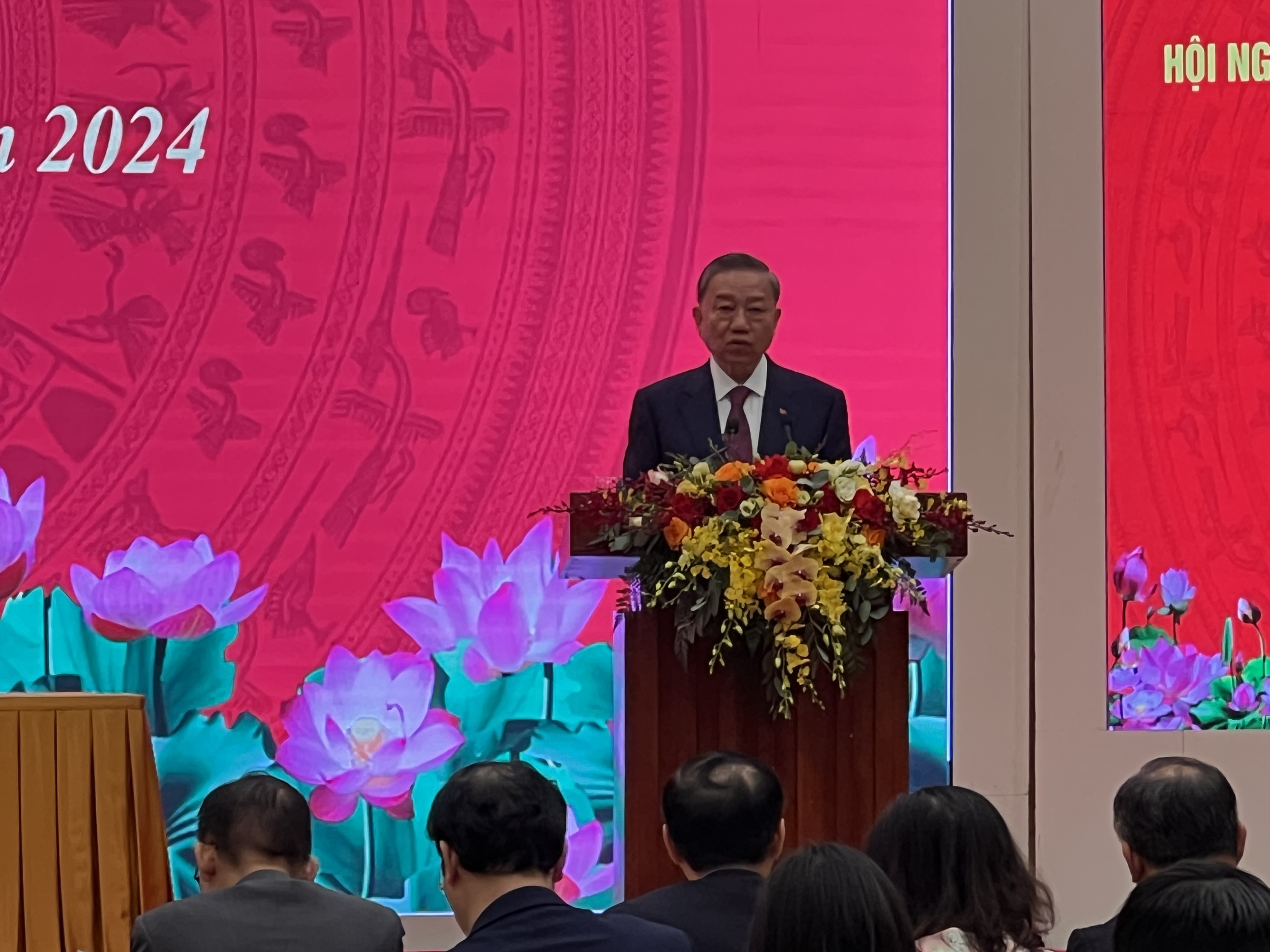 To Lam speaks at a press conference in Hanoi, Vietnam, August 3, 2024. /China Media Group