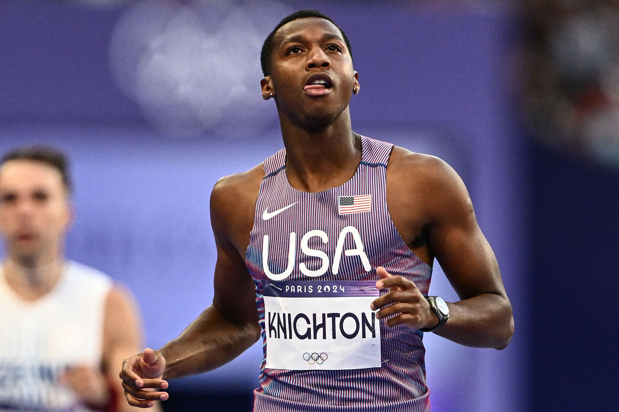 Erriyon Knighton of USA competes in the men's 200-meter event at the 2024 Summer Olympic Games in Paris, France, August 5, 2024. /CFP