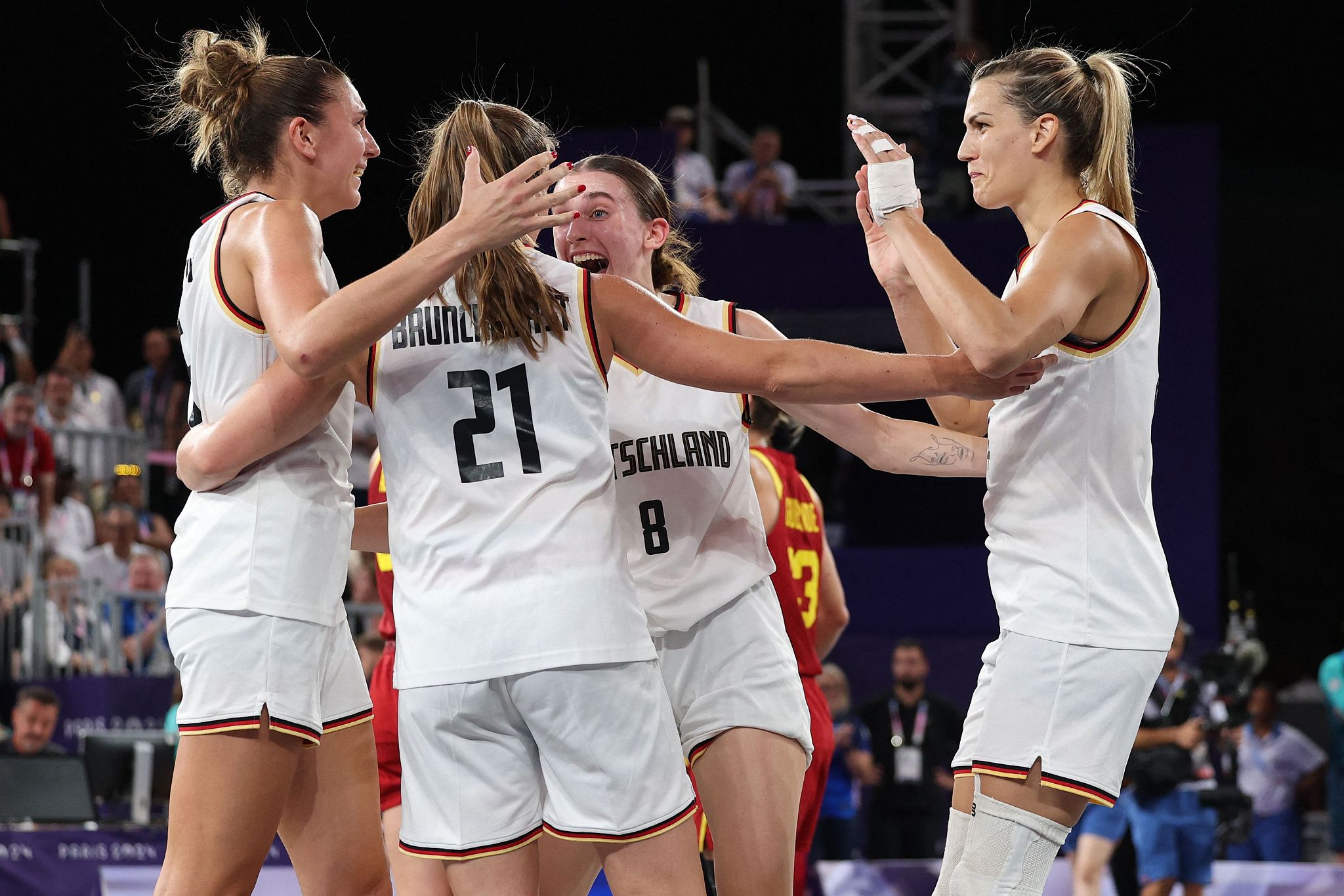 Germany beat Spain to win women's 3x3 basketball gold at Paris Games CGTN