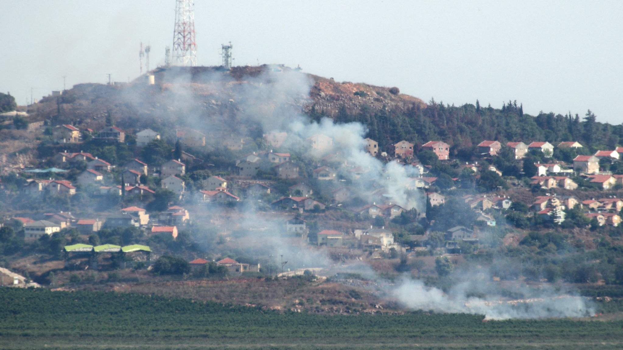 Live: View of N Israel's skyline