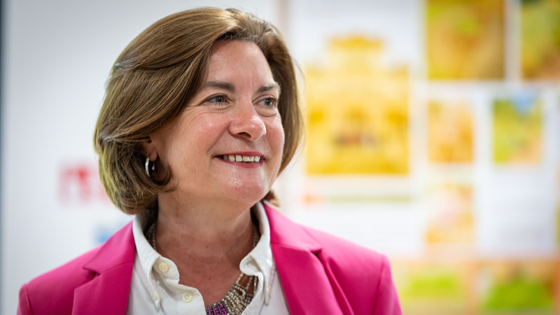 Eluned Morgan at Caer Heritage Centre in the Ely district of Cardiff, Wales, July 24, 2024. /CFP 