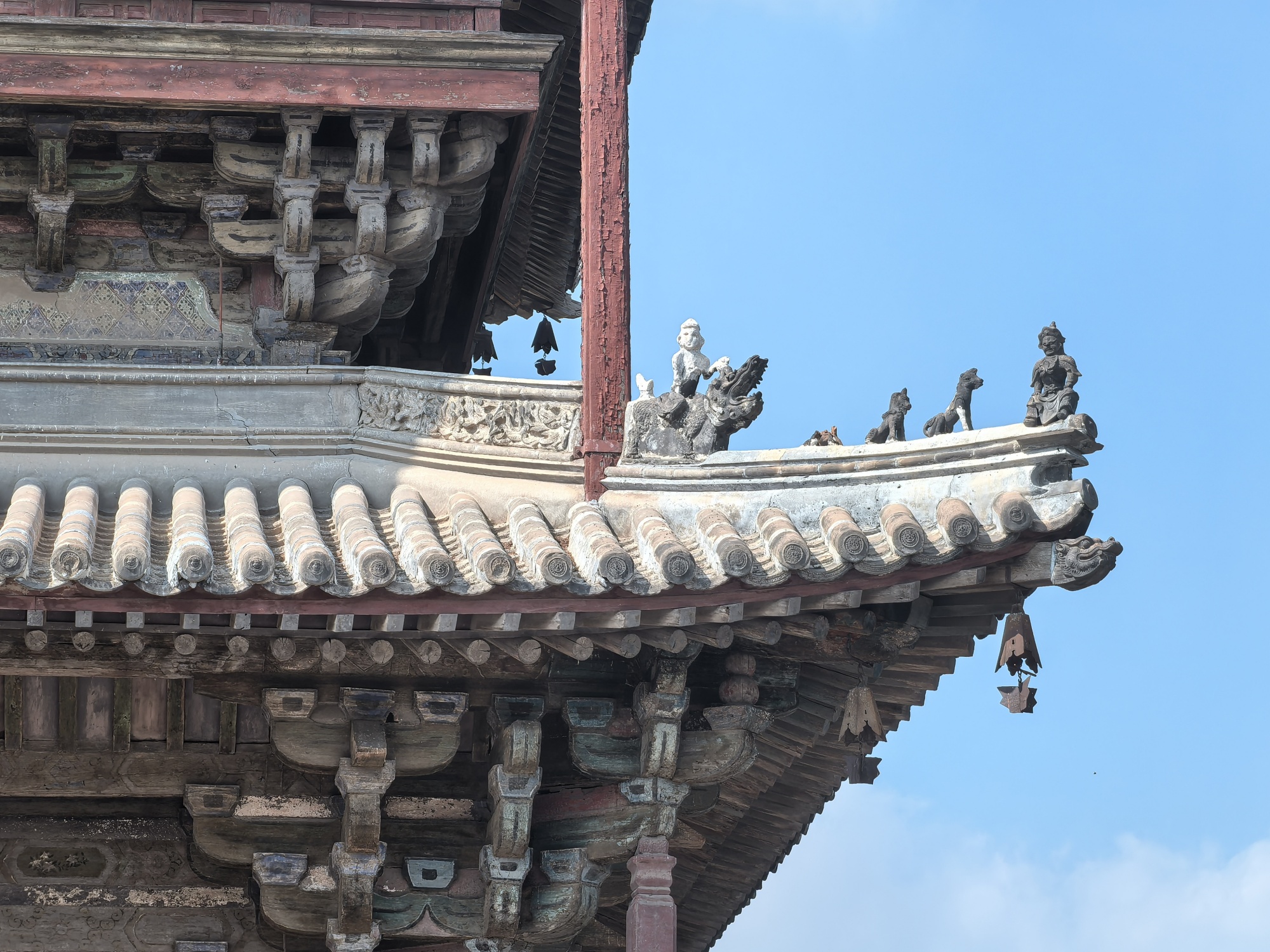 Pemandangan Paviliun Dewi Welas Asih (Guanyin) di Kuil Dule di Tianjin, Tiongkok utara, terlihat dalam foto yang diambil pada tanggal 28 Juli 2024. /CGTN