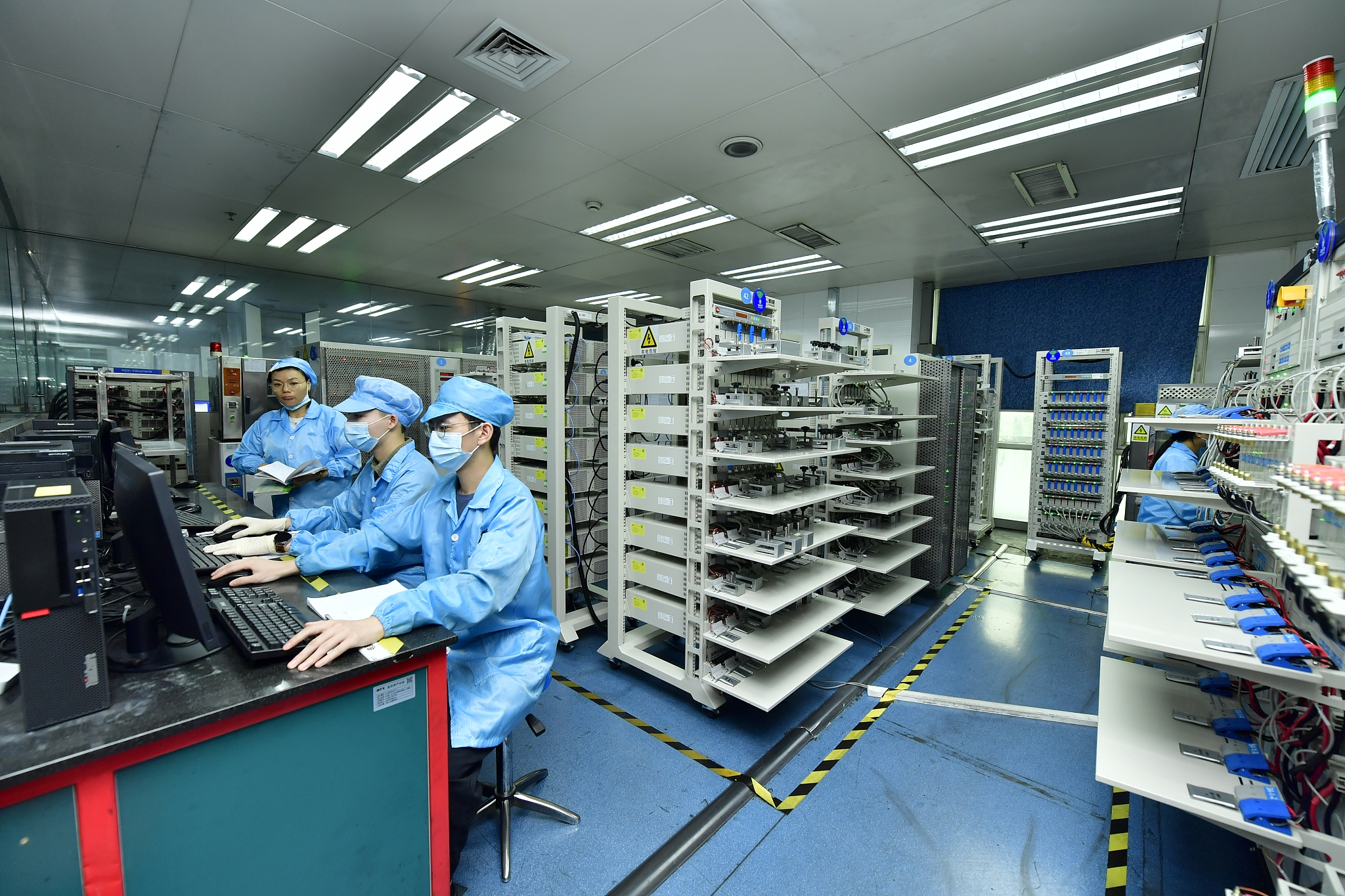 Laboratory of Shenzhen-based battery provider BTR, Guangdong, China. /CFP