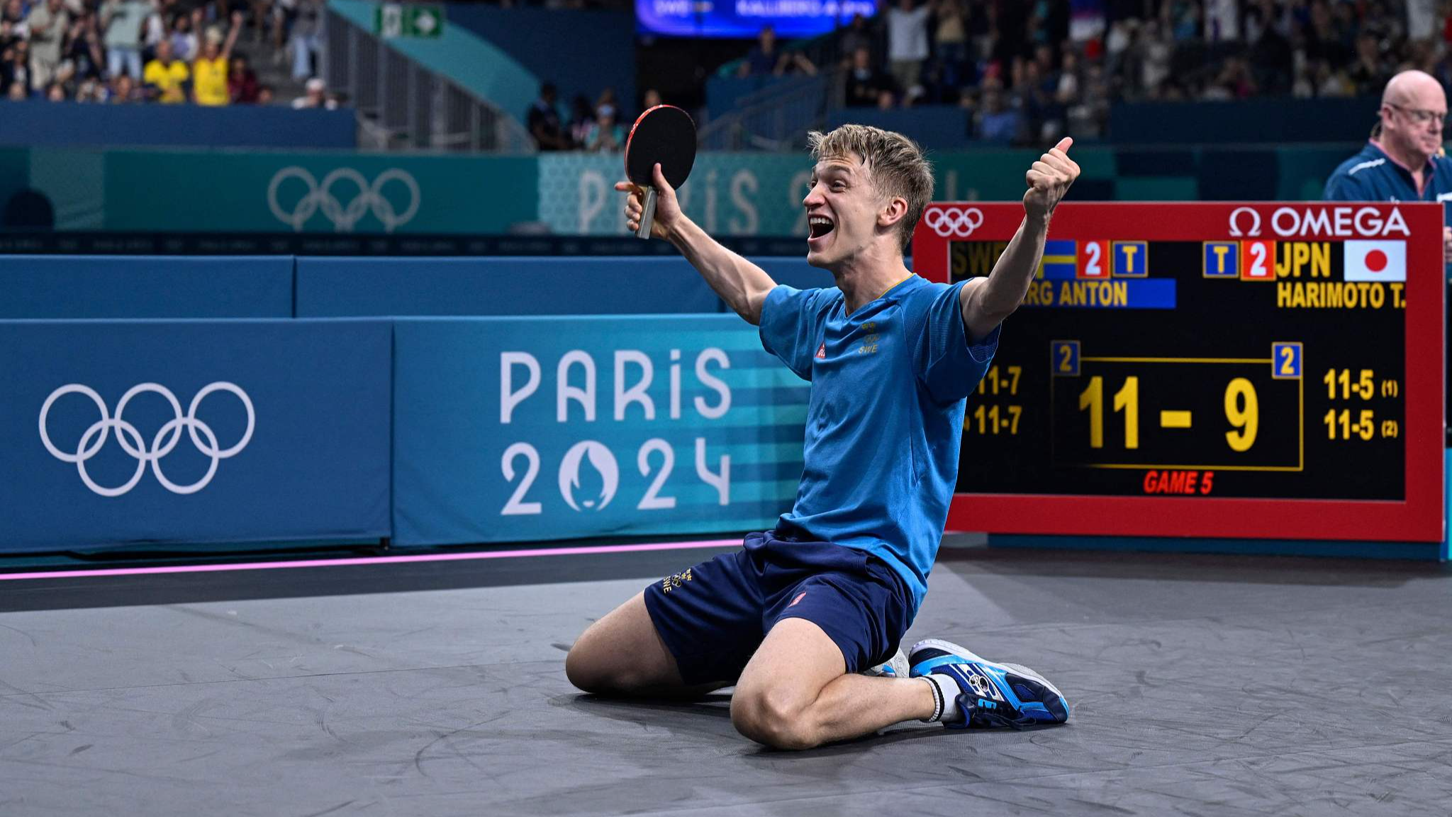 Sweden shock Japan to reach men' team table tennis final at Paris 2024