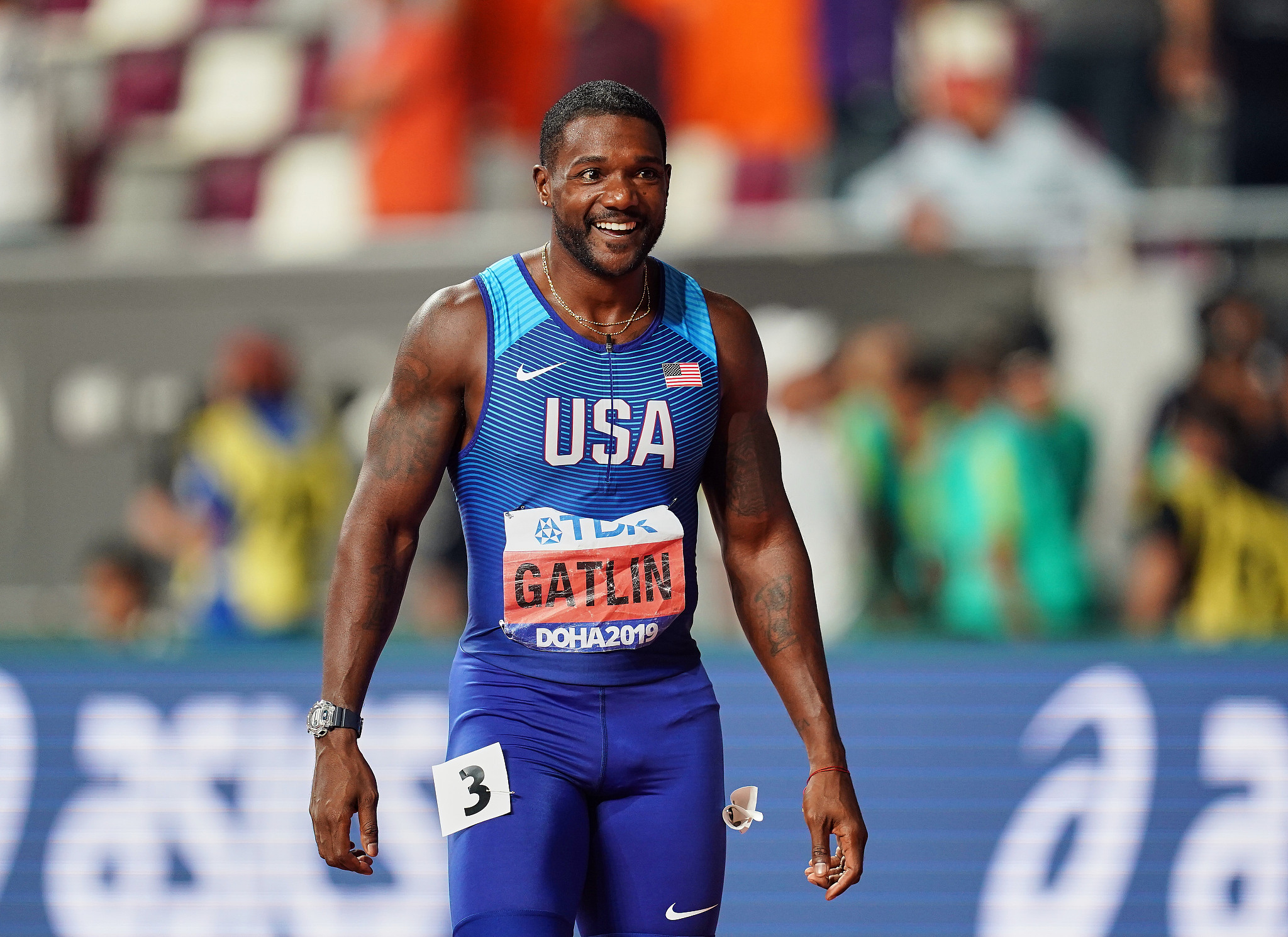  American sprinter Justin Gatlin. /CFP