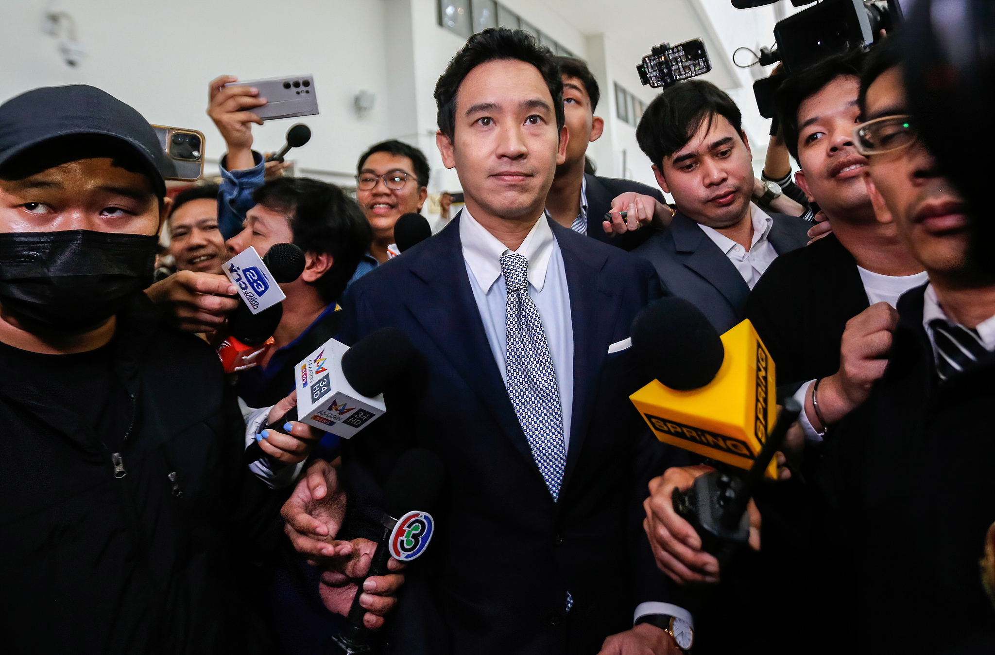 Former Move Forward Party leader Pita Limjaroenrat, arrives at the Constitutional Court, Bangkok, Thailand. 2024 August 07. /CFP 