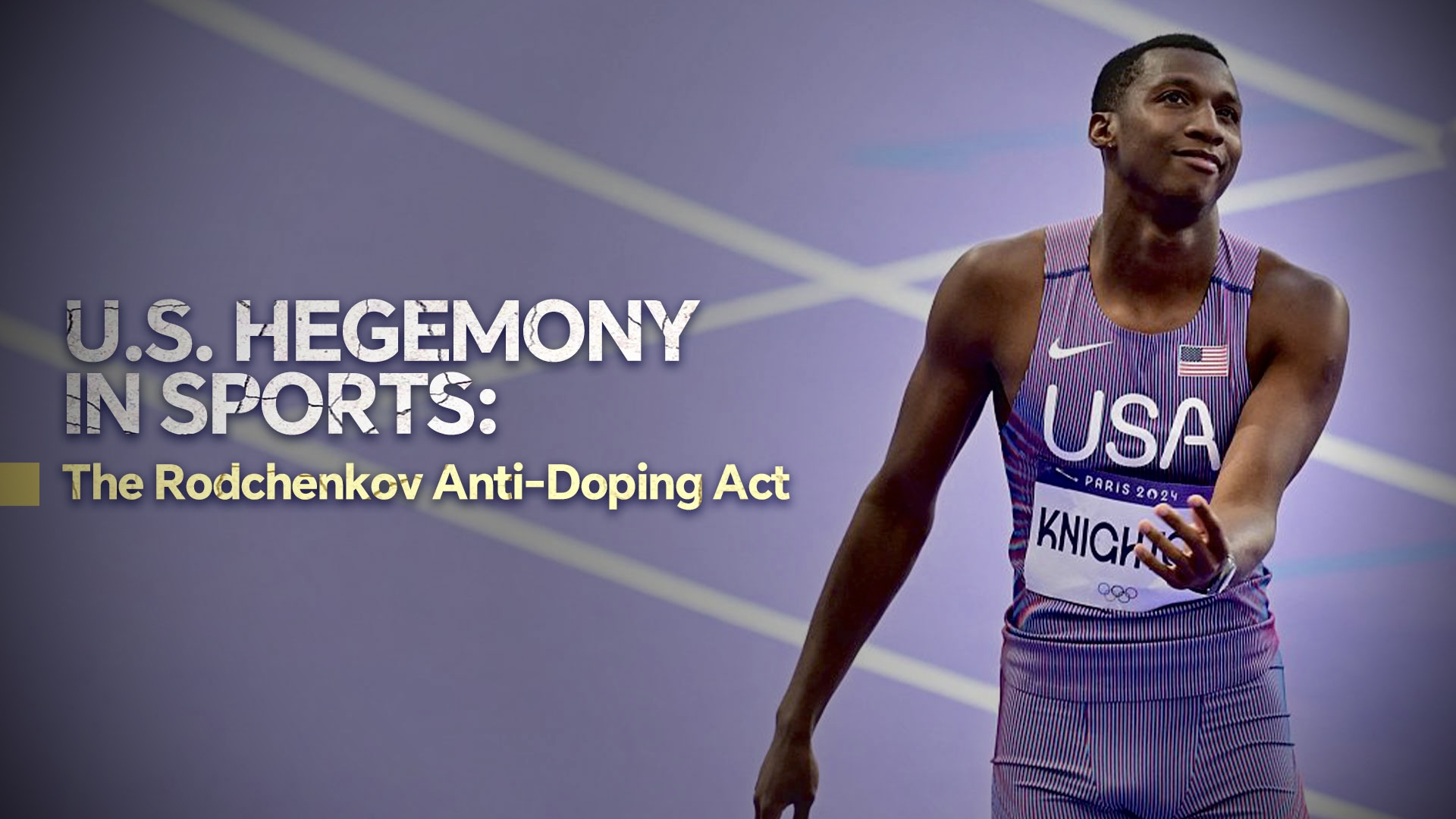 U.S. athlete Erriyon Knighton, who avoided a ban for taking a banned substance, is in the men's 200m heat of the athletics event at the Paris 2024 Olympic Games, Paris, France, August 5, 2024. /CFP