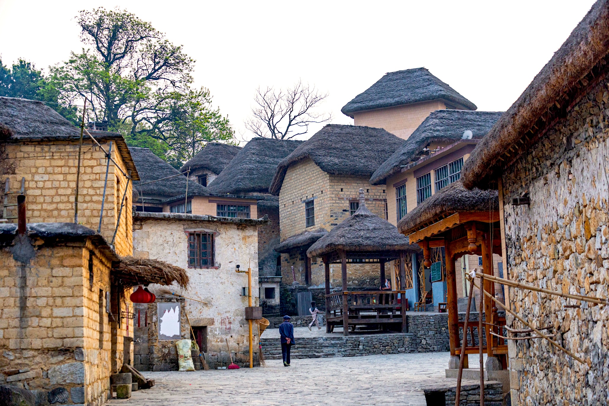 Houses are pictured in the village of Azheke in Yunnan Province. /CFP