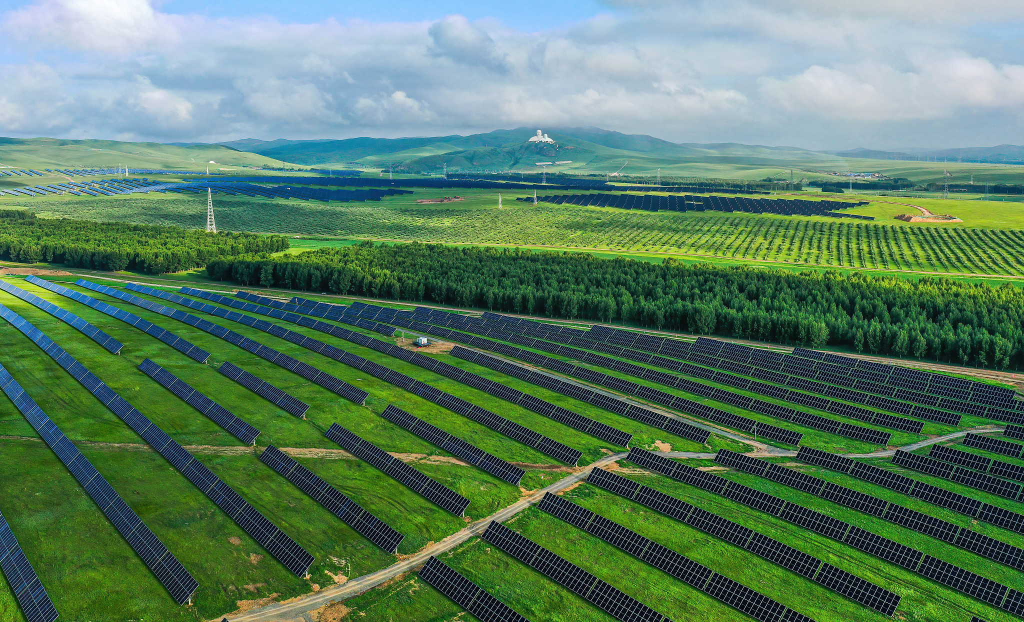 A 100-megawatt photovoltaic project in Tongliao City, north China's Inner Mongolia Autonomous Region, July 24, 2024. /CFP