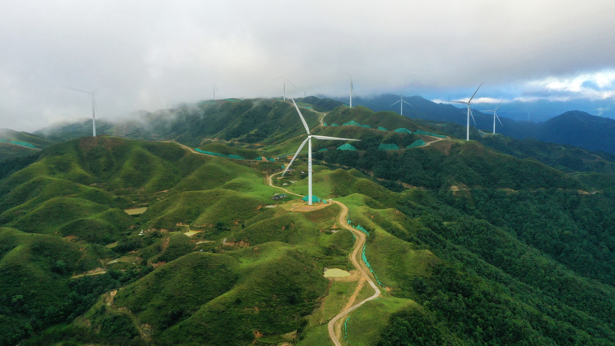 A wind farm in Liuzhou, Guangxi Zhuang Autonomous Region, China, August 4, 2024. /CFP 