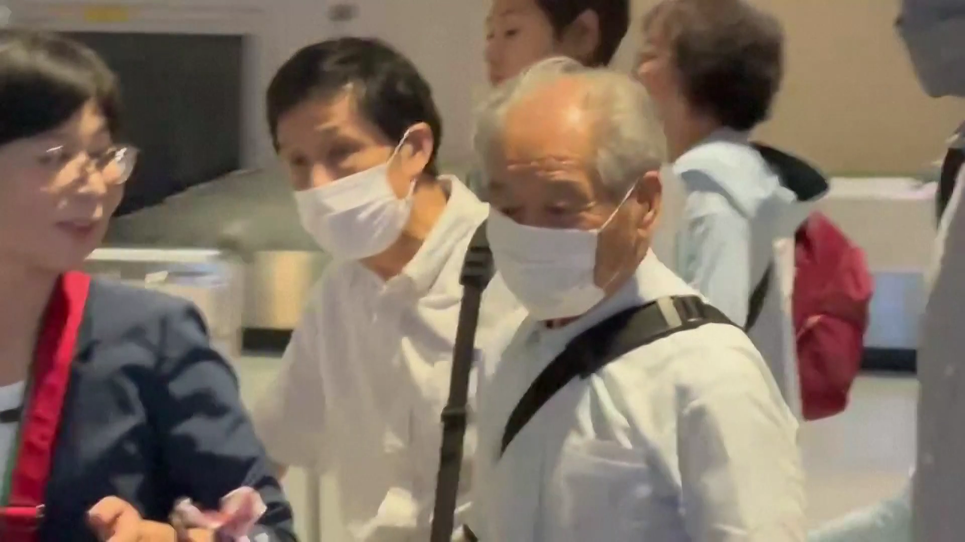 Hideo Shimizu (R) arrives in Harbin, Heilongjiang Province, China, August 12, 2024. /CFP