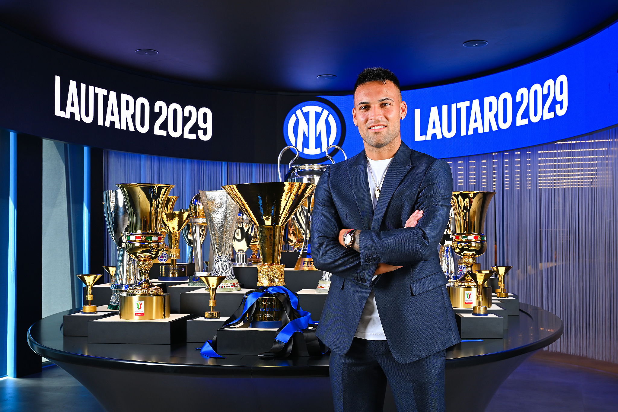 Lautaro Martinez signs contract extension with Inter Milan until 2029. /CFP