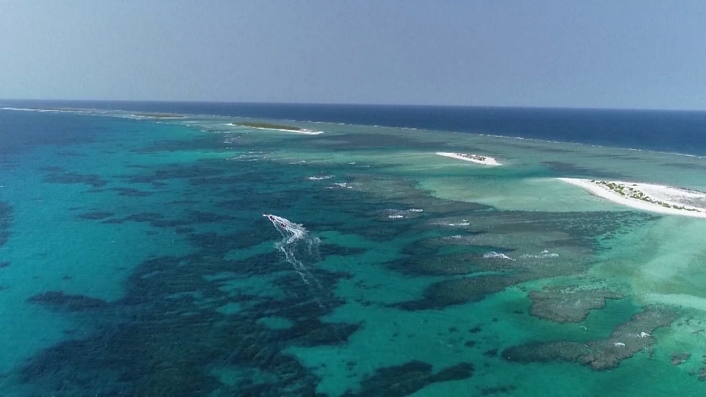 An aerial photo of the South China Sea. /CFP