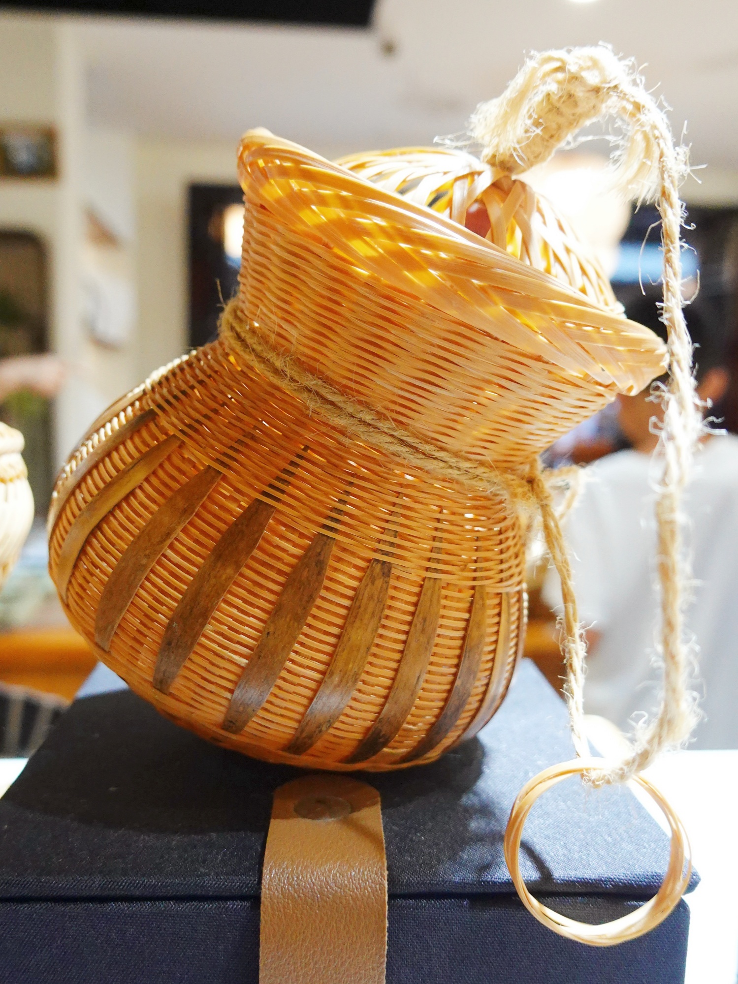 A bamboo handicraft is on display at a store in Nianhuawan, a popular tourist town in Wuxi, Jiangsu Province, on July 21, 2024. /CGTN