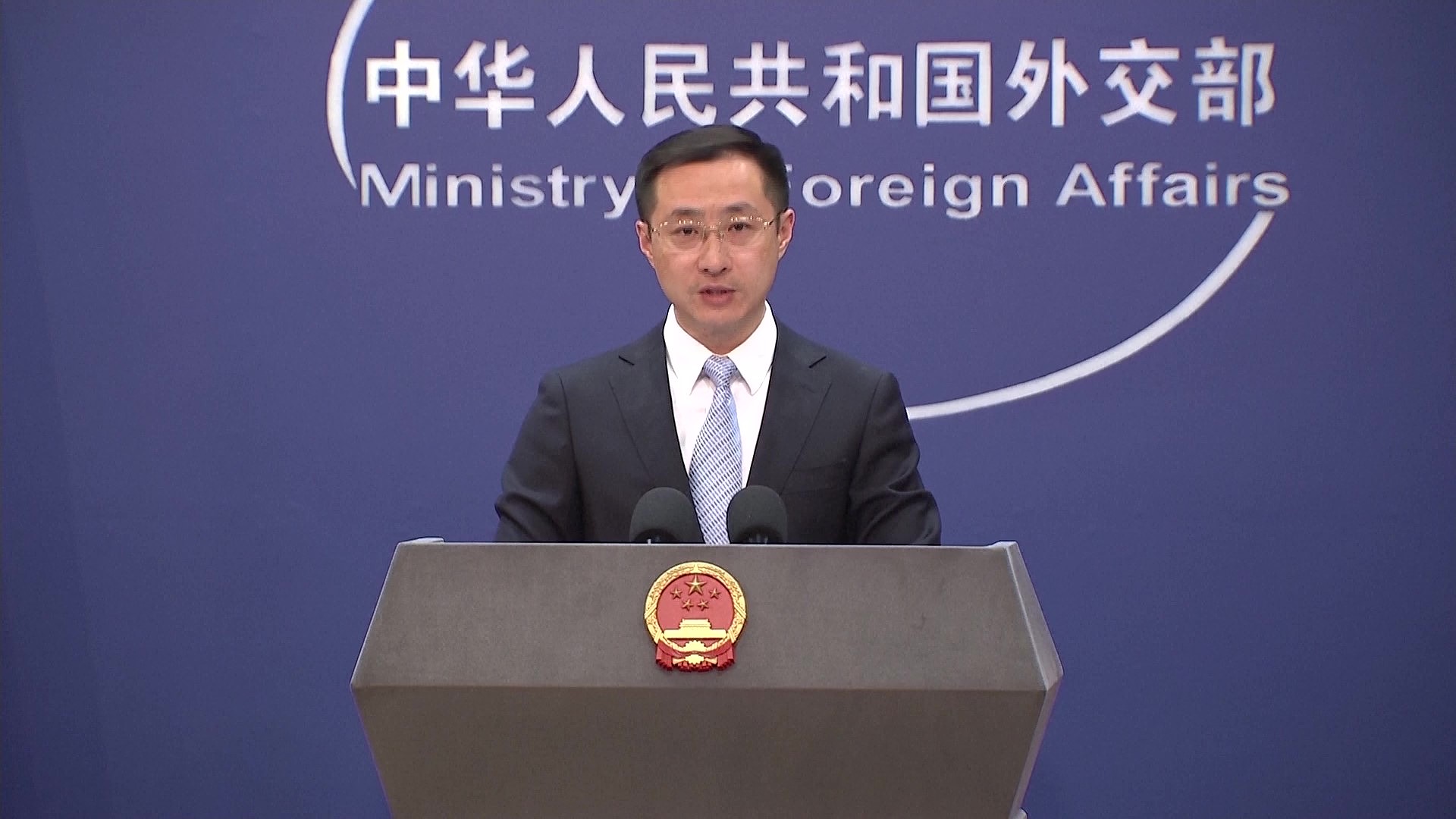 China's Foreign Ministry spokesperson Lin Jian speaks at a press conference, Beijing, China, May 6, 2024. /CFP