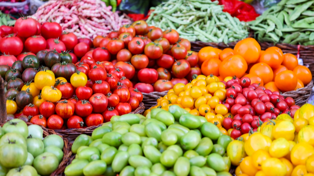 Colorful fruits are seen at a stall in a fruit market in Manzhouli, Inner Mongolia on August 15, 2024. /IC 