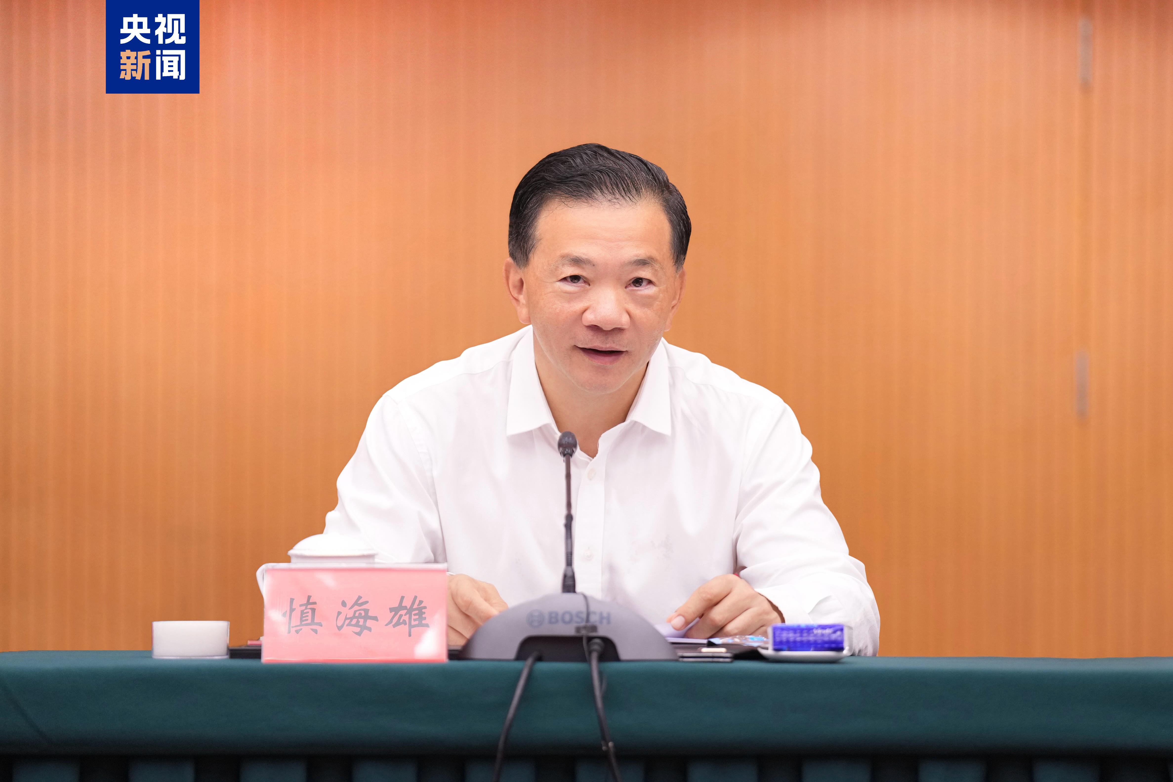 President of China Media Group (CMG) Shen Haixiong delivers a speech at a creative seminar in Beijing on August 15, 2024. /CMG 