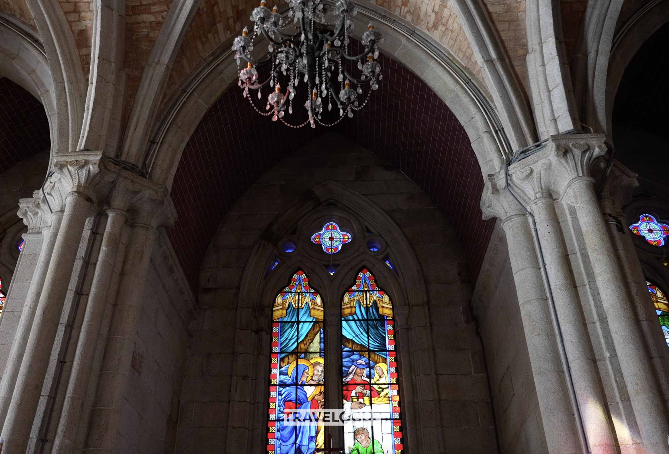 An interior view of Sacred Heart Cathedral in Guangzhou, Guangdong Province /CGTN