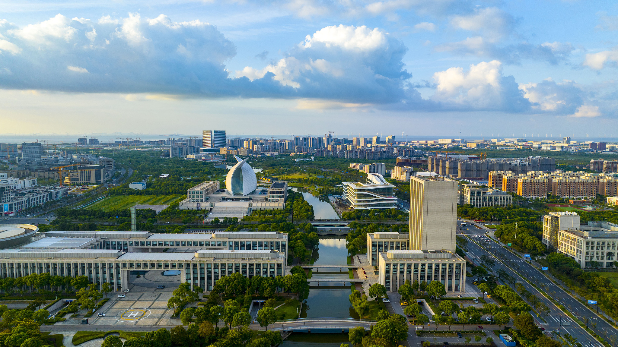  A bird's eye view of buildings in Shanghai Free Trade Zone, Sept. 9, 2023./ CFP 