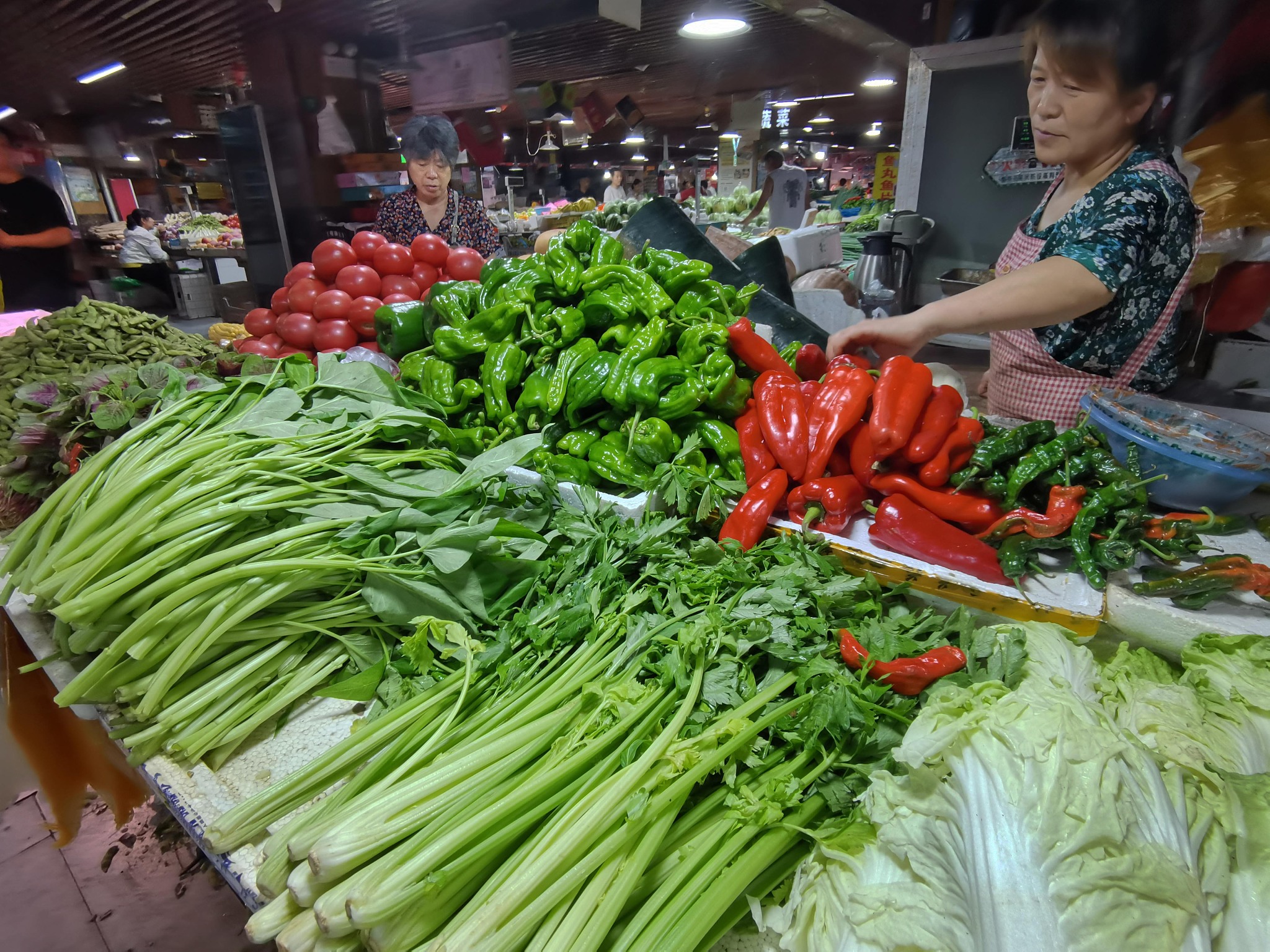 Sebuah pasar di Kota Nanjing, Provinsi Jiangsu, Tiongkok timur. /CFP