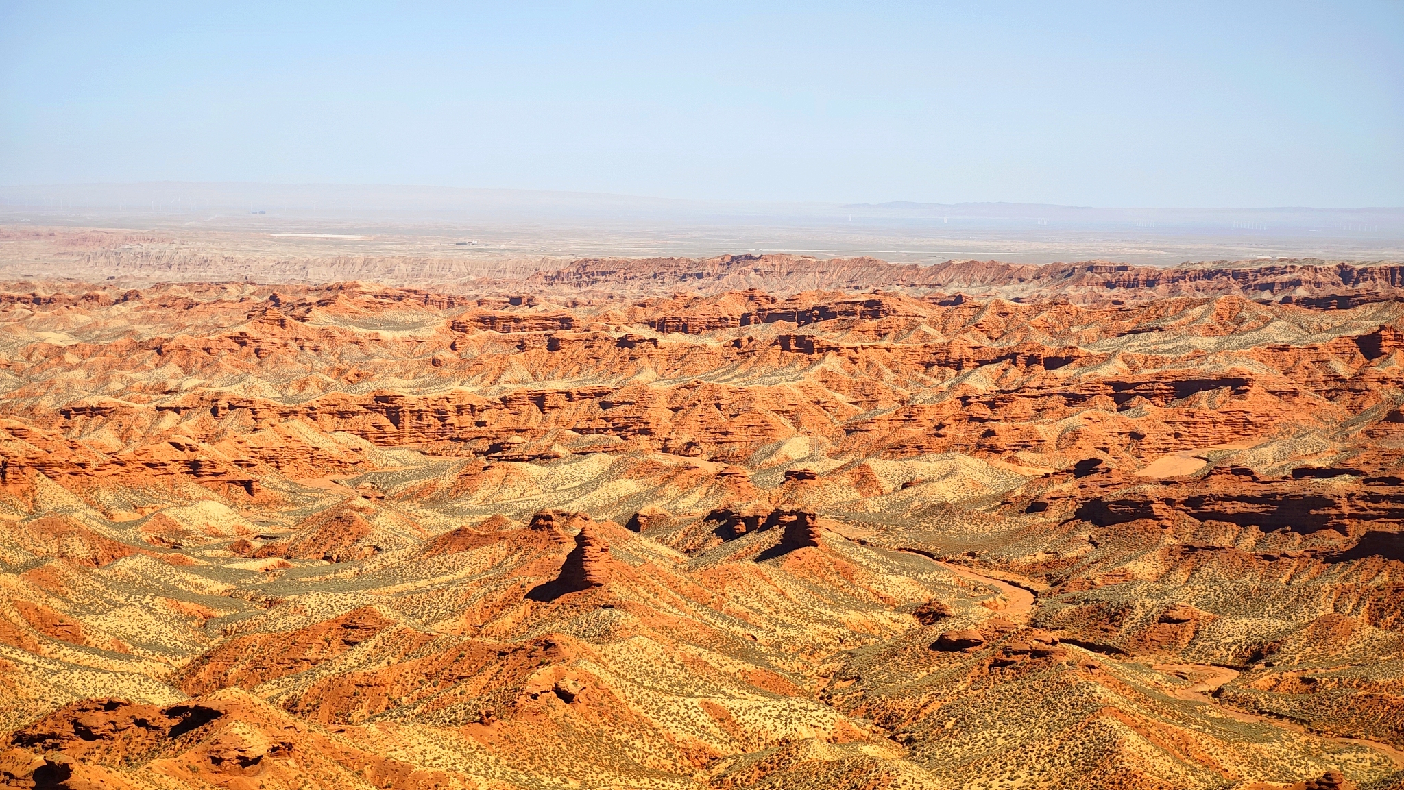 An aerial view of Pingshanhu Grand Canyon in Zhangye, Gansu Province on August 17, 2024. /CFP