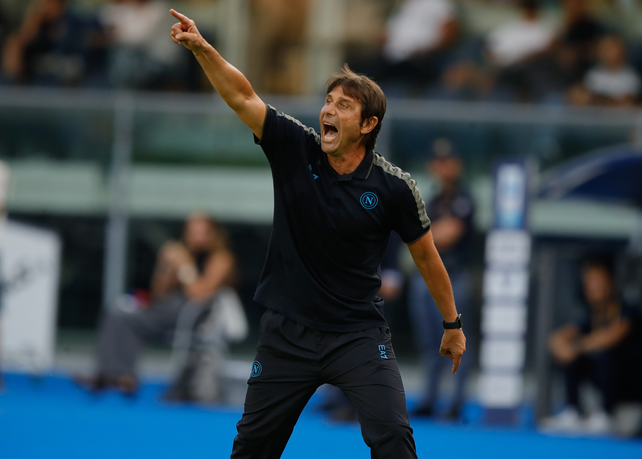 Antonio Conte, coach of Napoli, gestures during a Serie A game against Verona at Stadio Marcantonio Bentegodi in Verona, Italy, August 18, 2024. /CFP