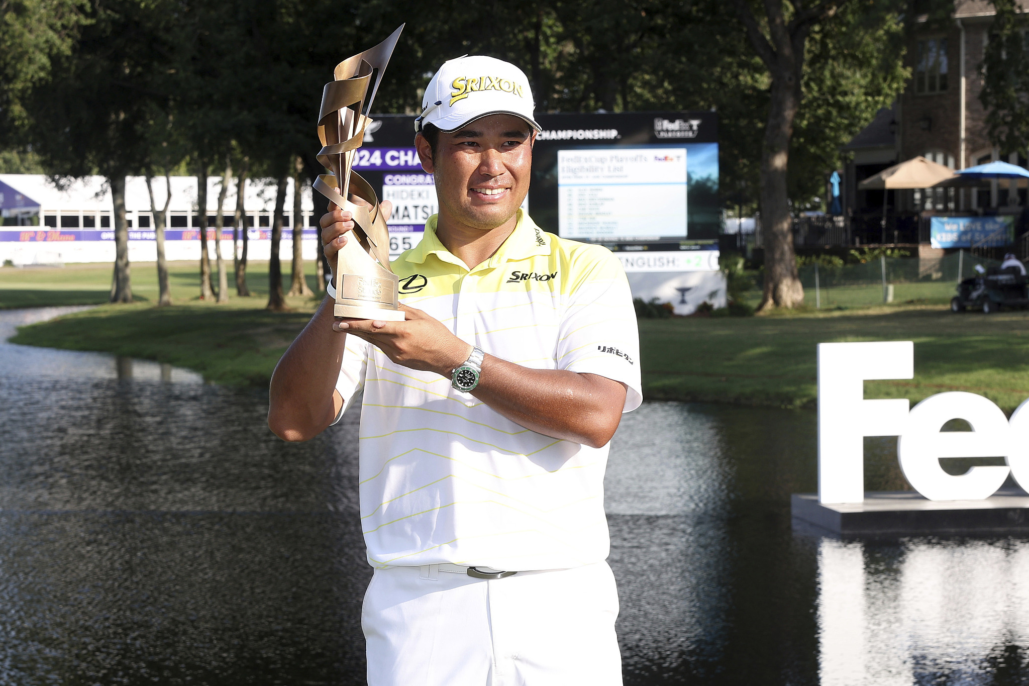 Hideki Matsuyama of Japan wins the FedEx St. Jude Championship at TPC Southwind in Memphis, Tennessee, August 18, 2024. /CFP